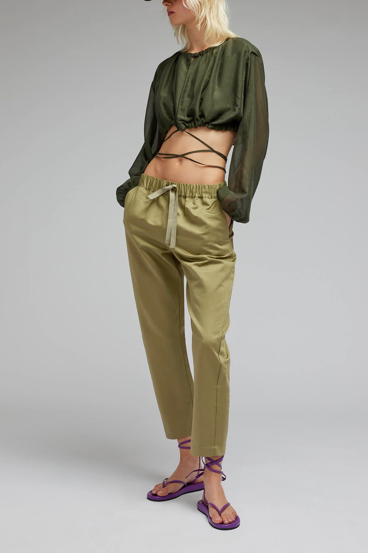muslin cropped blouse