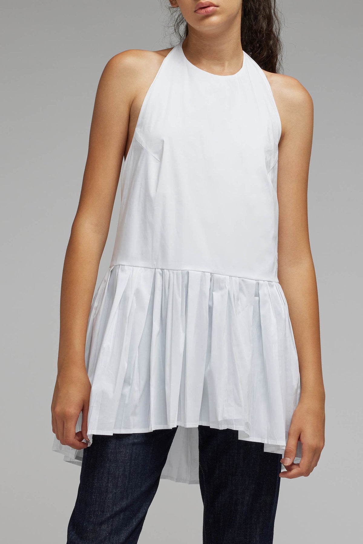 TOP IN POPELINE CON CINTURA