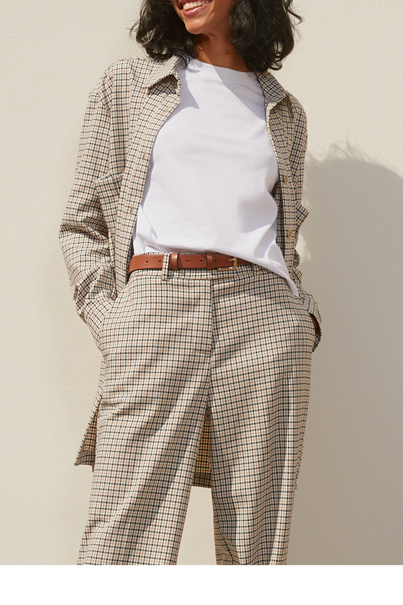 pantaloni check