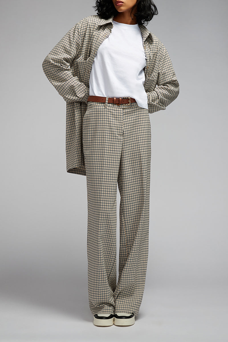 pantaloni check