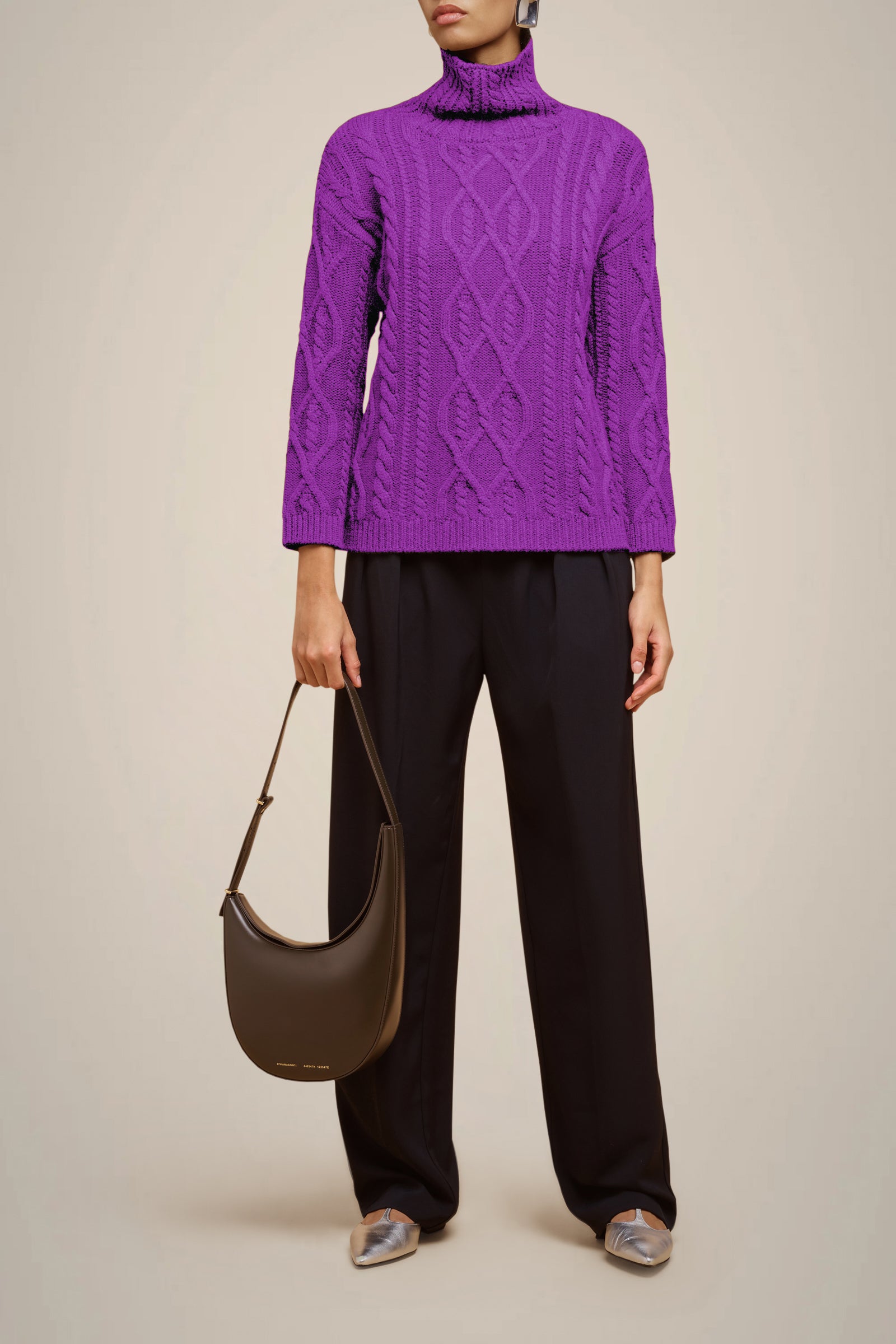 CABLE-KNIT SWEATER