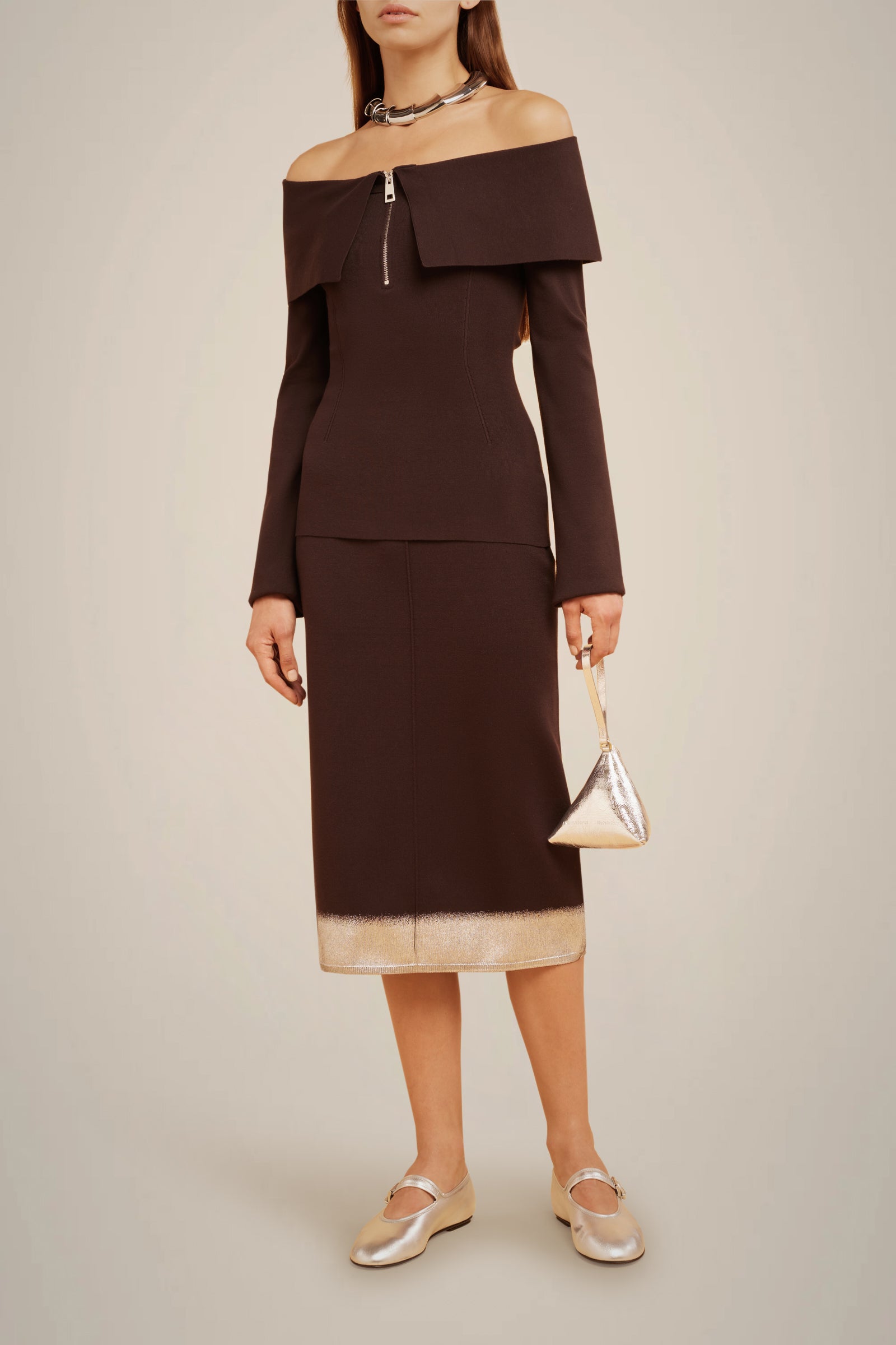 LAMINATED SKIRT