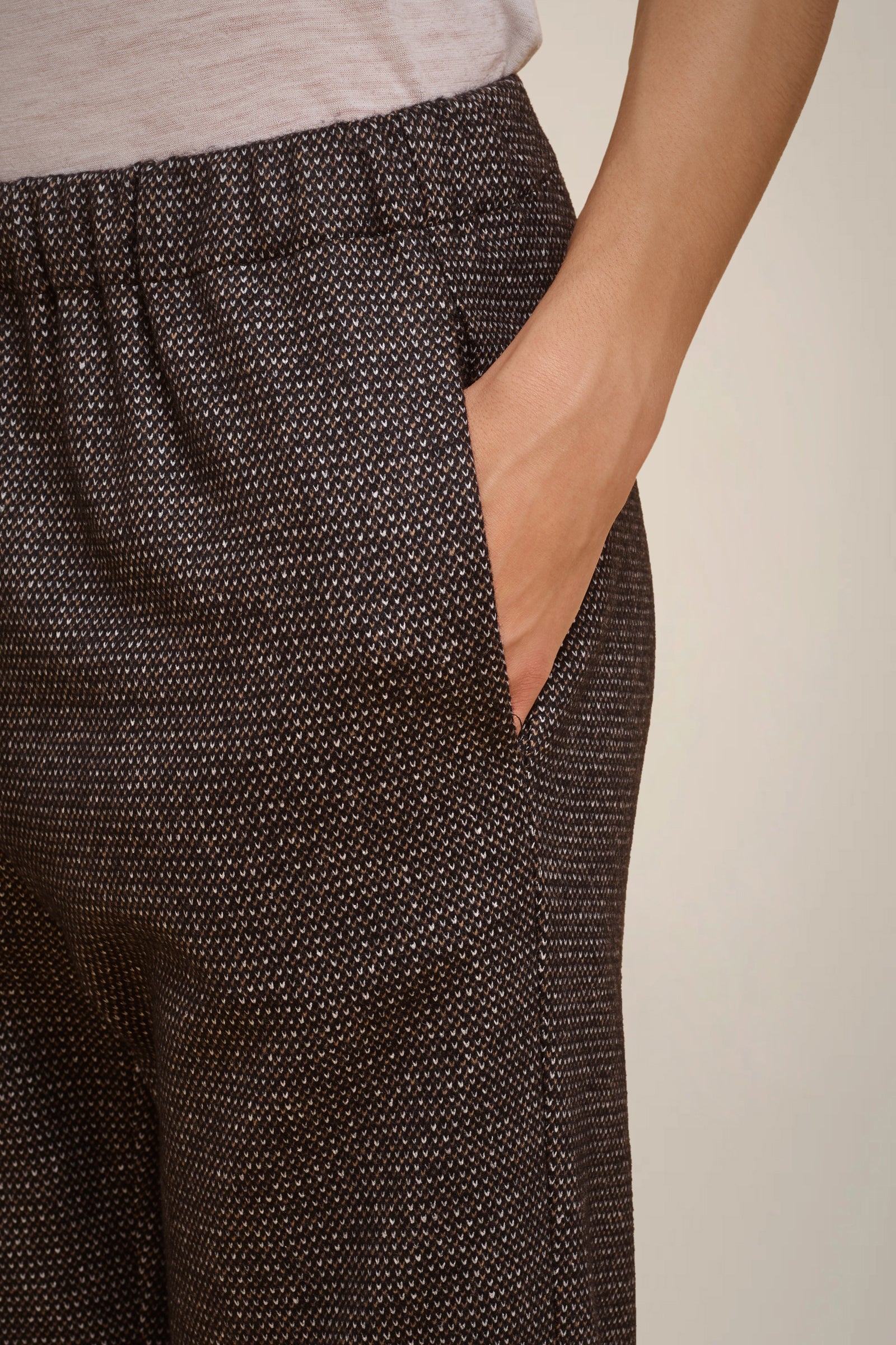 CASHMERE CLOTH JOGGING TROUSERS