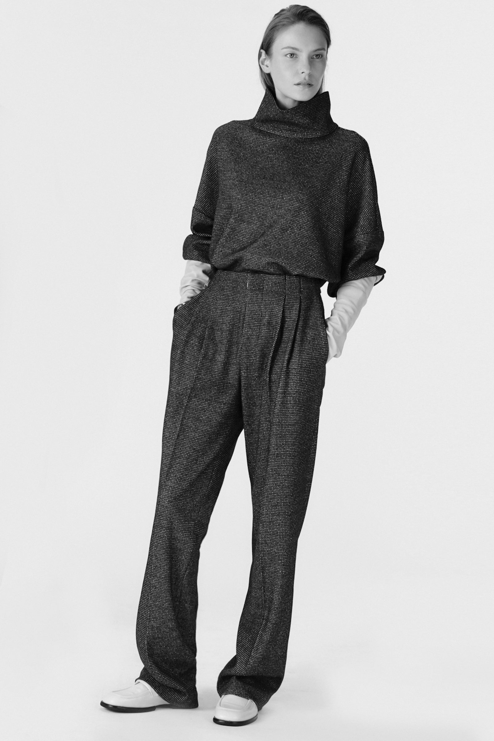 PANTALONE PIEGHE PANNO CASHMERE