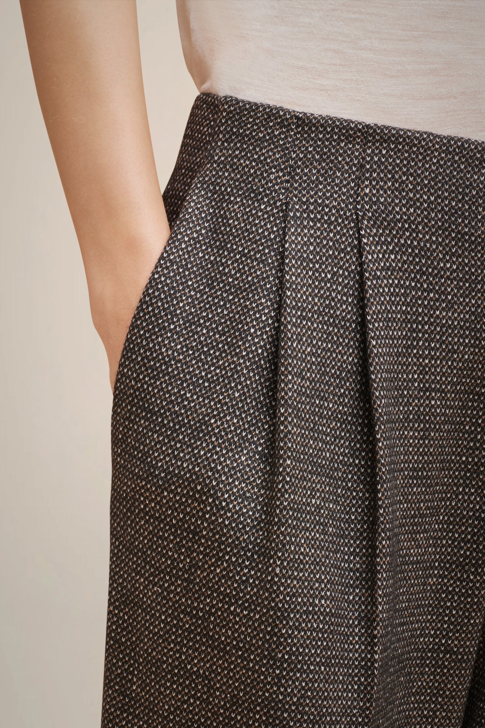 PANTALONE PIEGHE PANNO CASHMERE