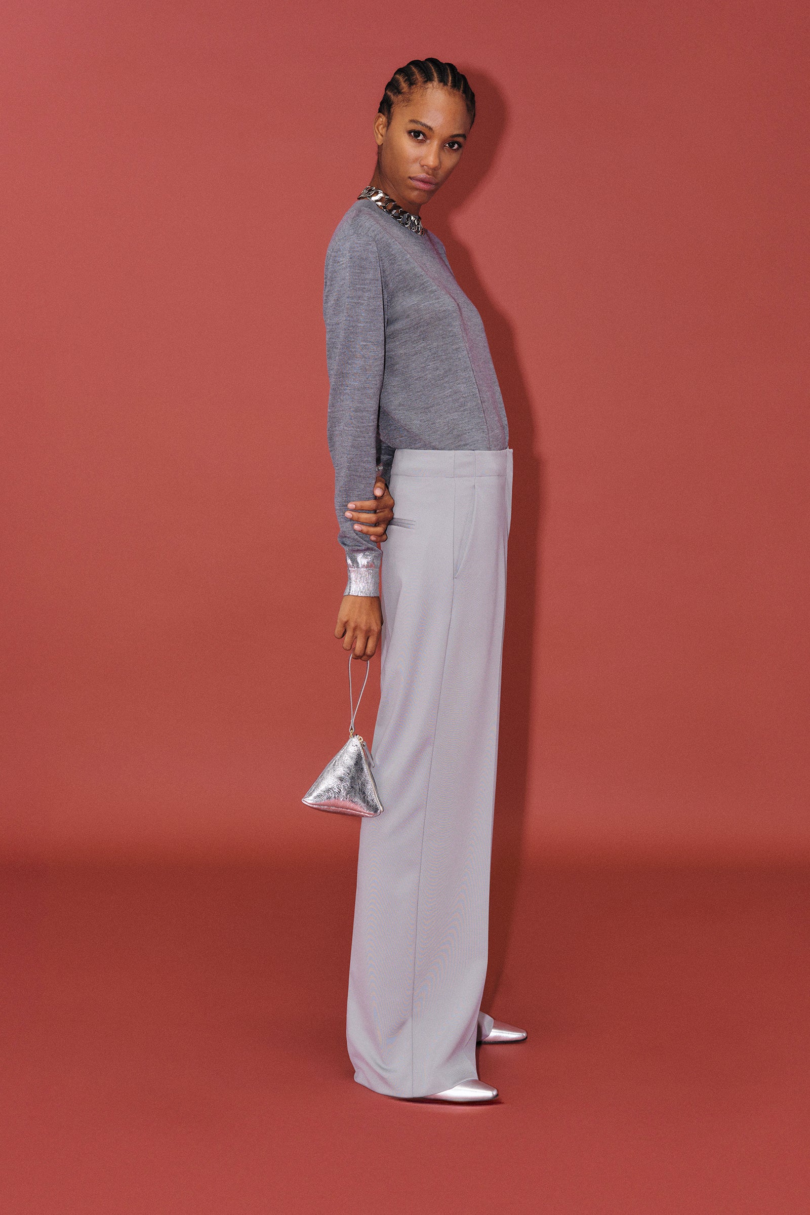 MILANO STITCH WIDE LEG TROUSERS