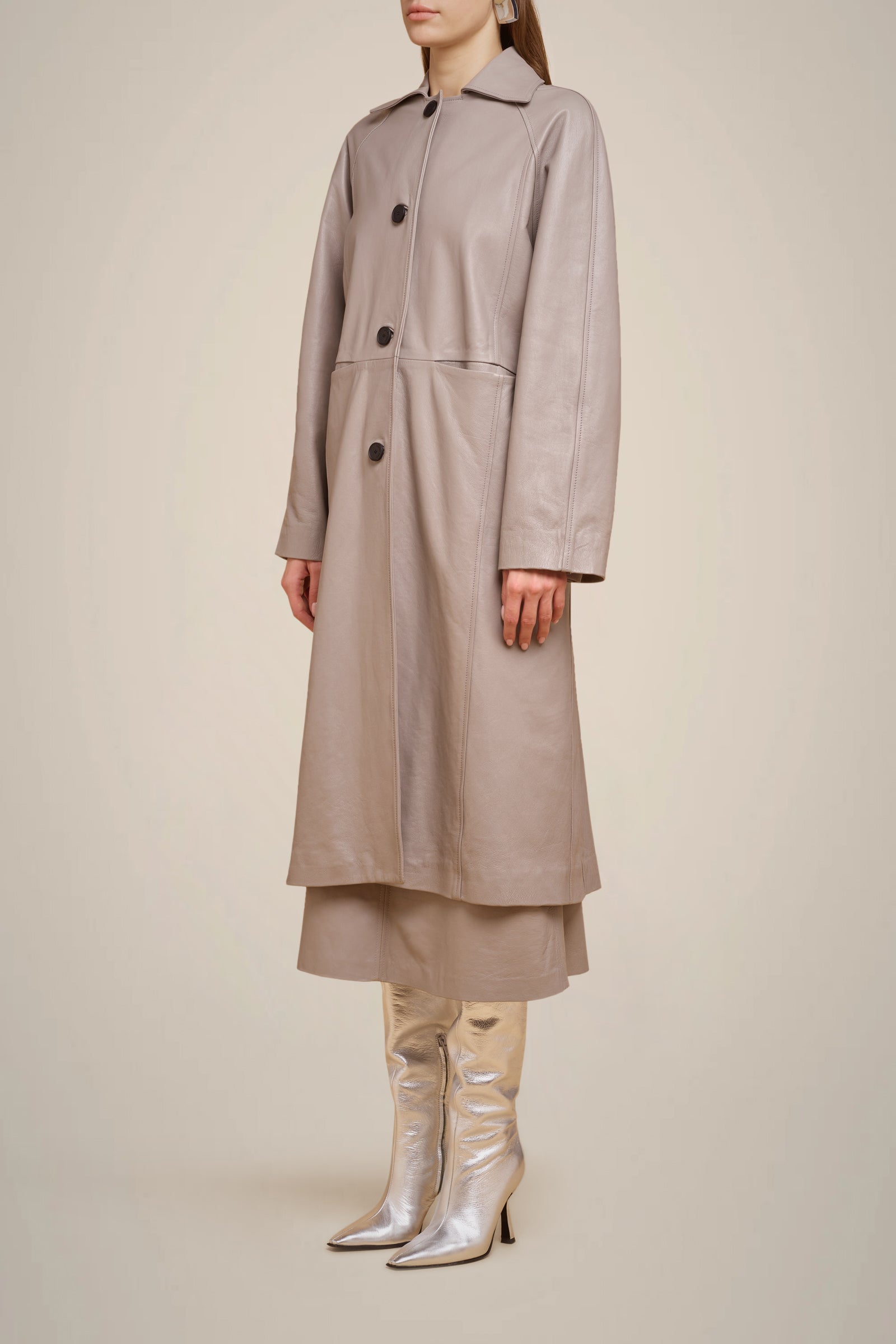 TRENCH IN VERA PELLE