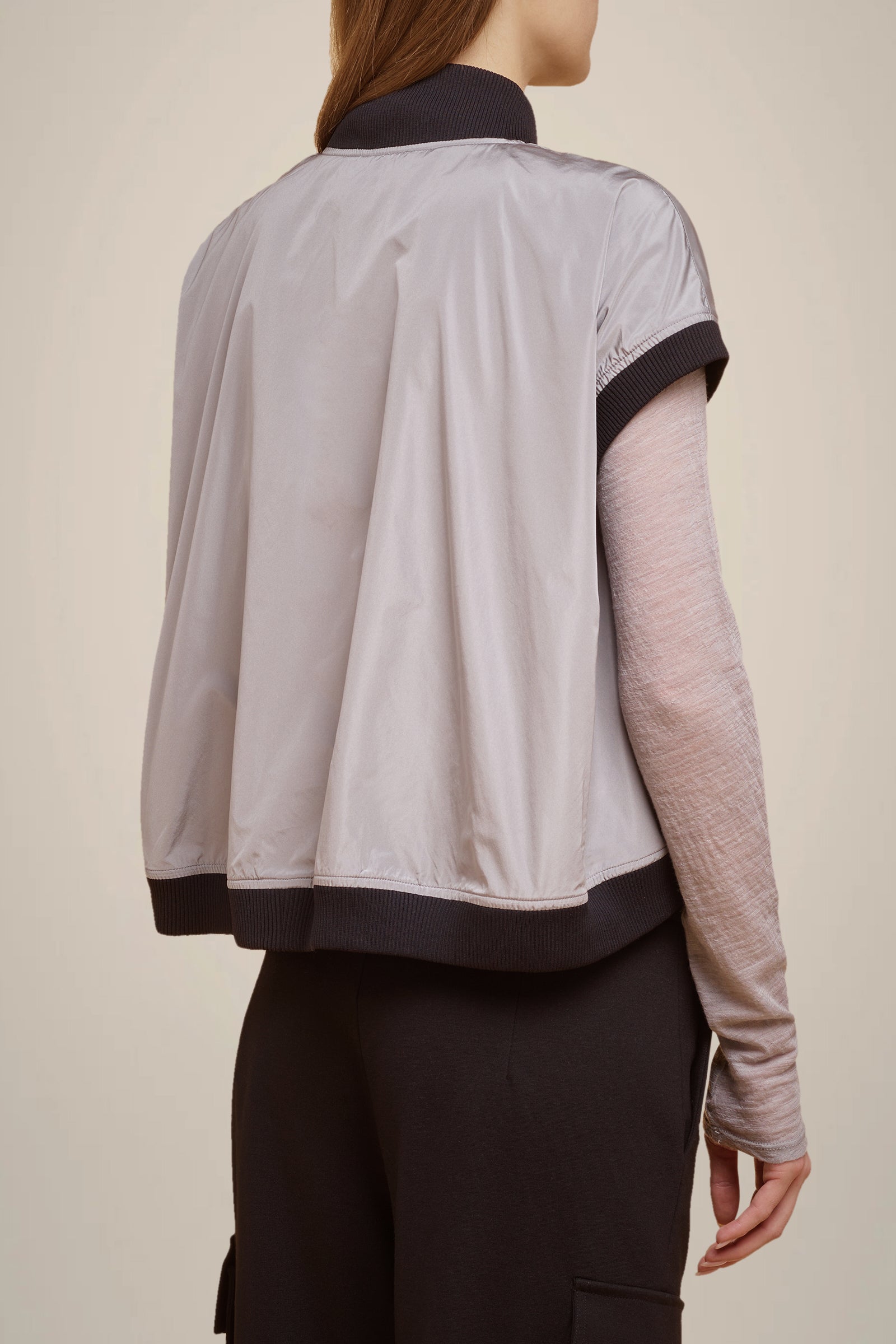 BOMBER SMANICATO IN TAFFETA'
