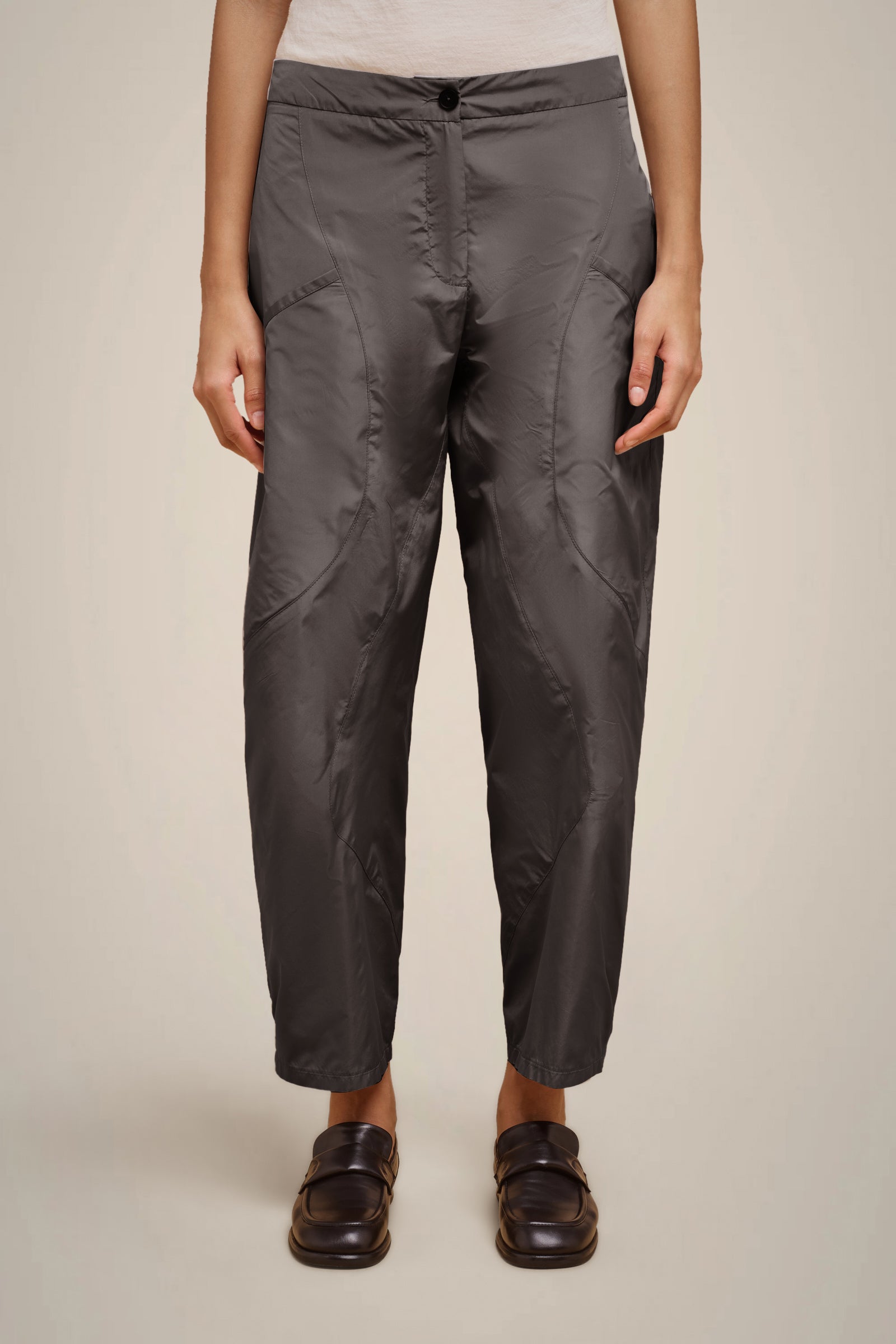 TAFFETA CUT-OUT TROUSERS