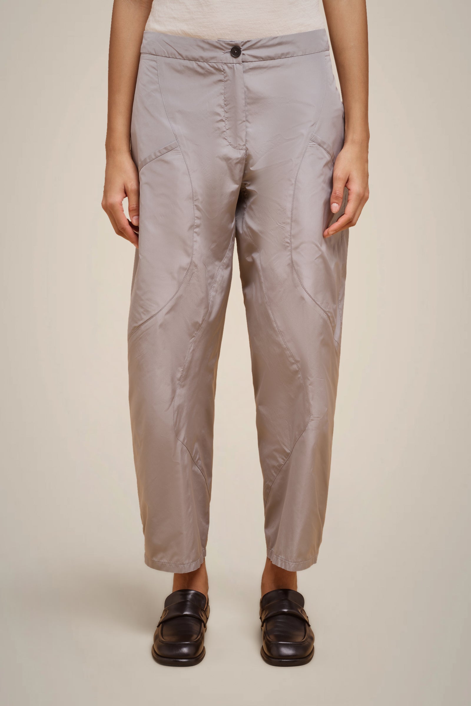 TAFFETA CUT-OUT TROUSERS