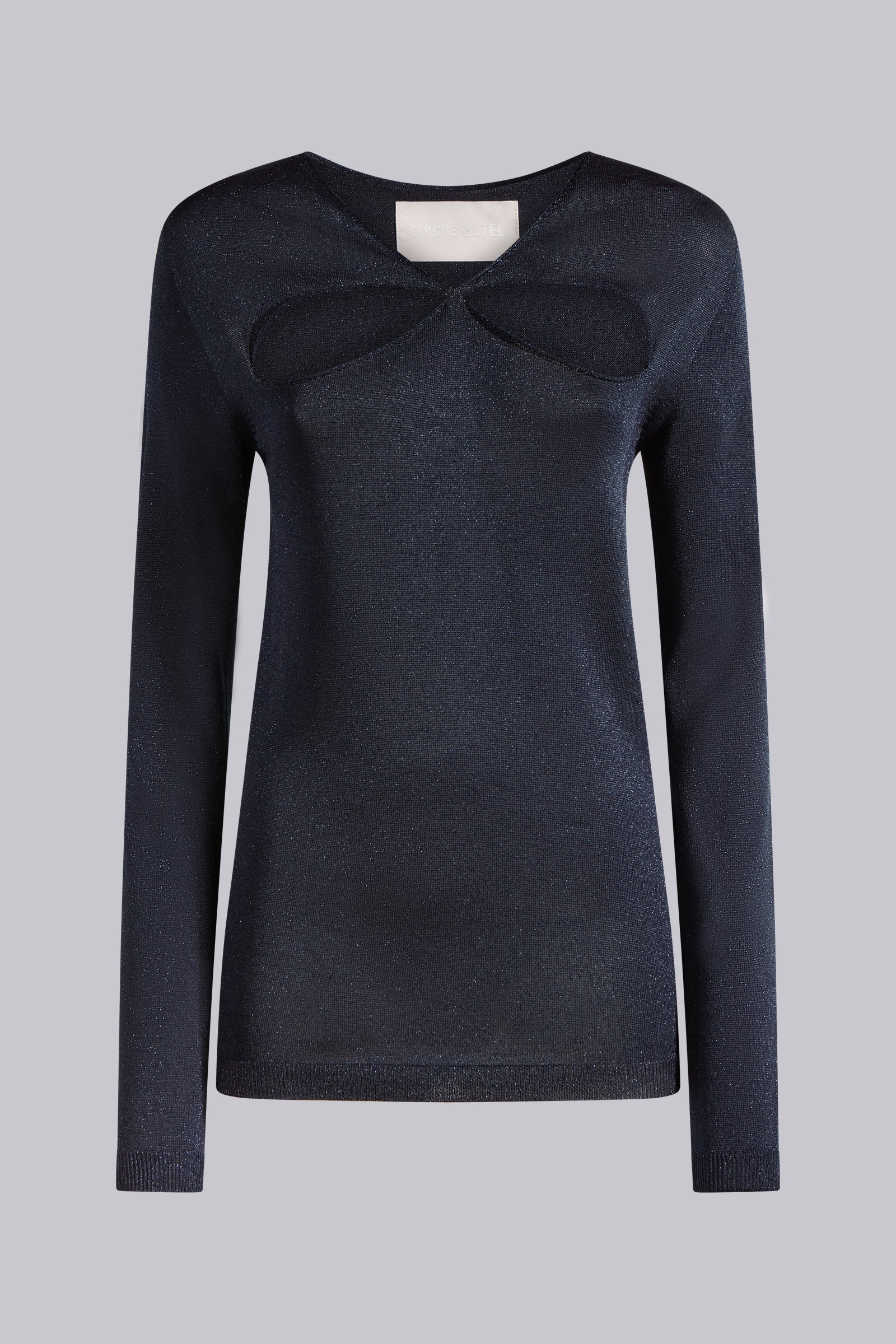 MAGLIA IN LUREX DETTAGLI CUT OUT