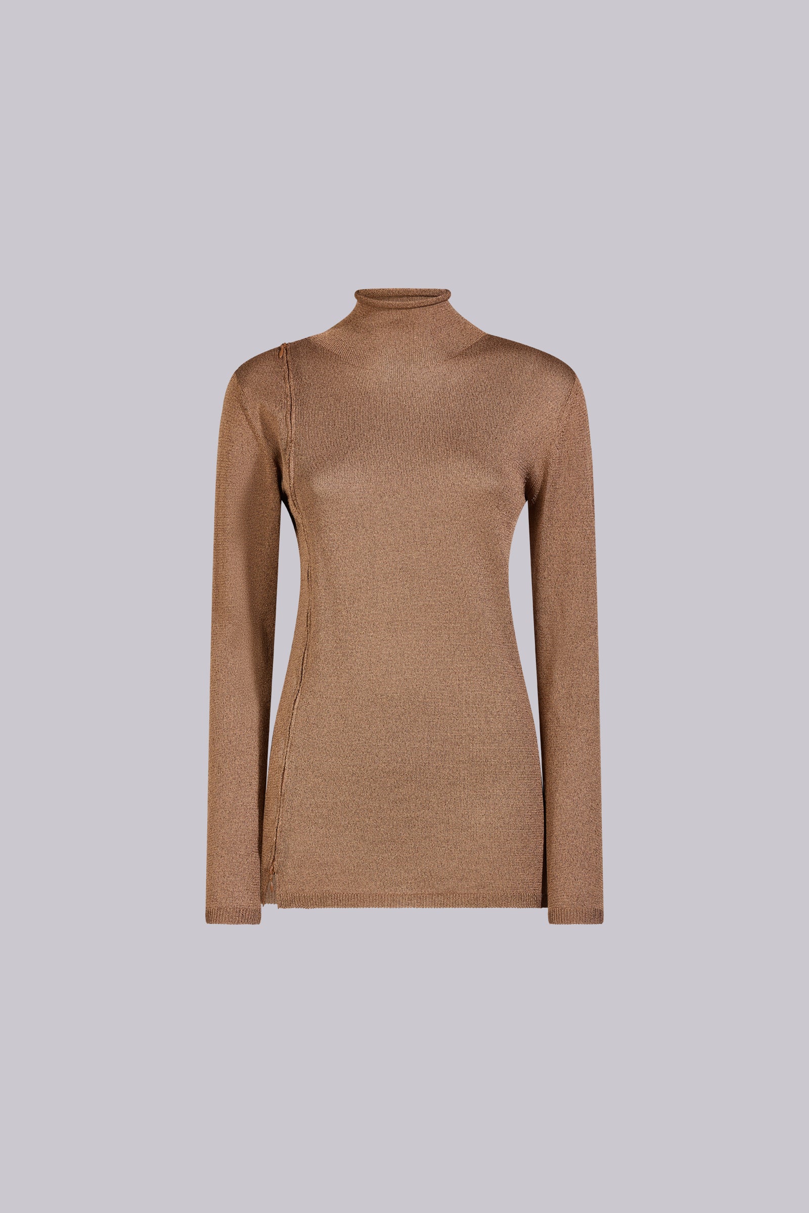 DOLCEVITA IN LUREX CON ZIP DA SPALLA A FIANCO