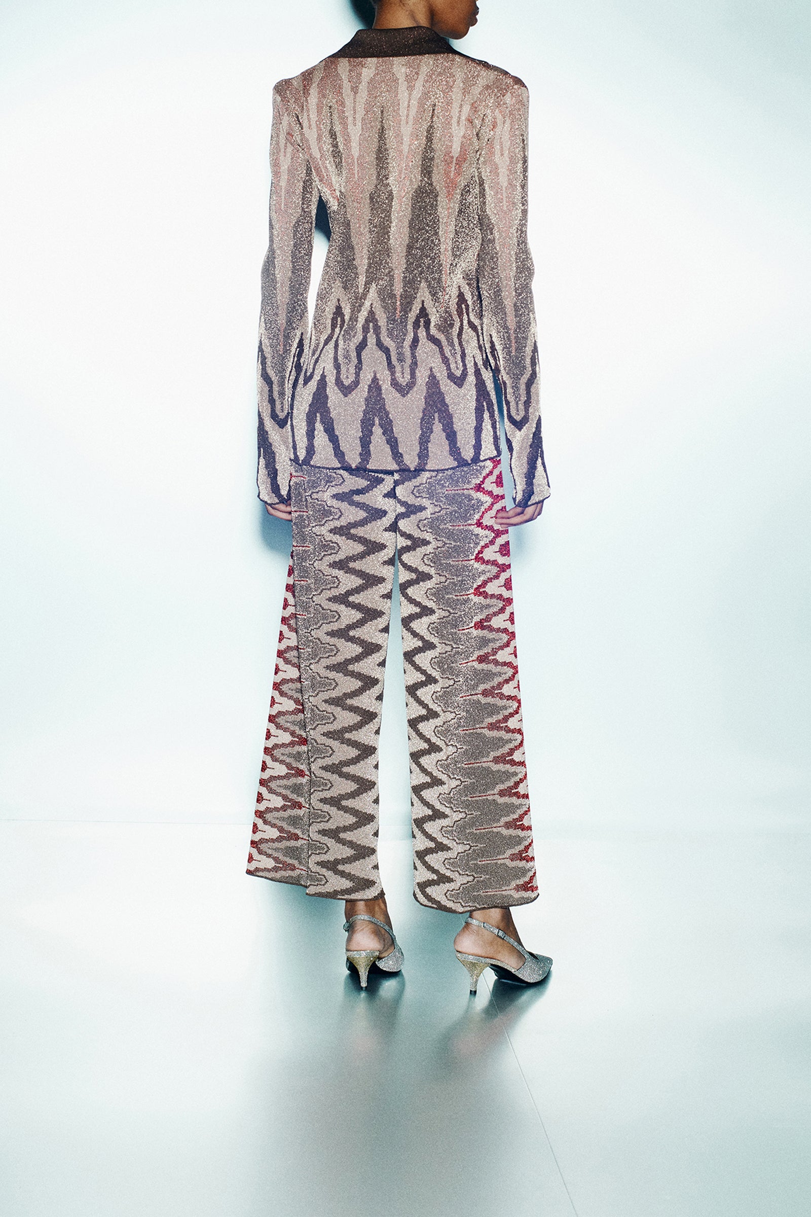 PANTALONE CROPPED JACQUARD