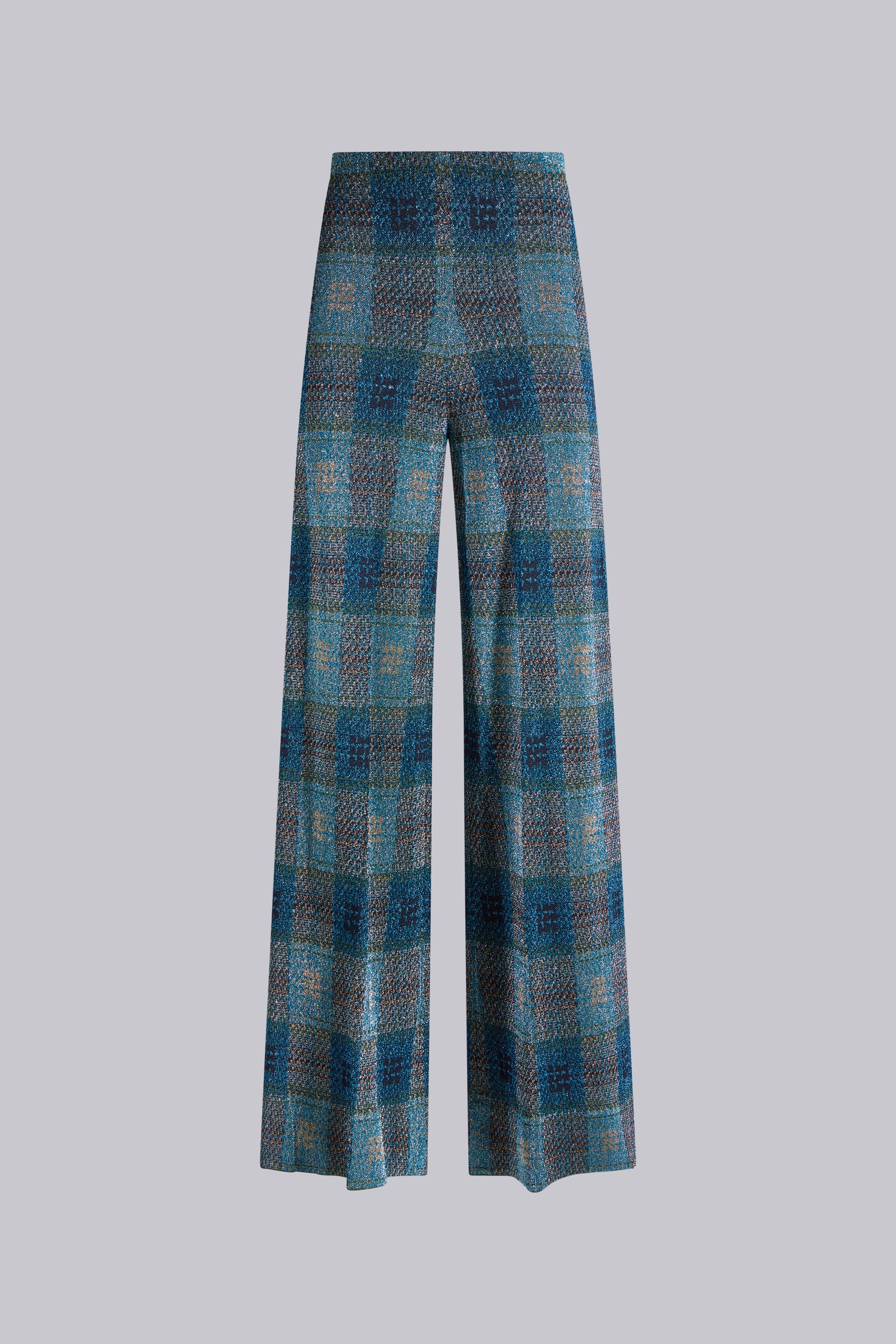 PANTALONE WIDE LEG JACQUARD LAMÉ