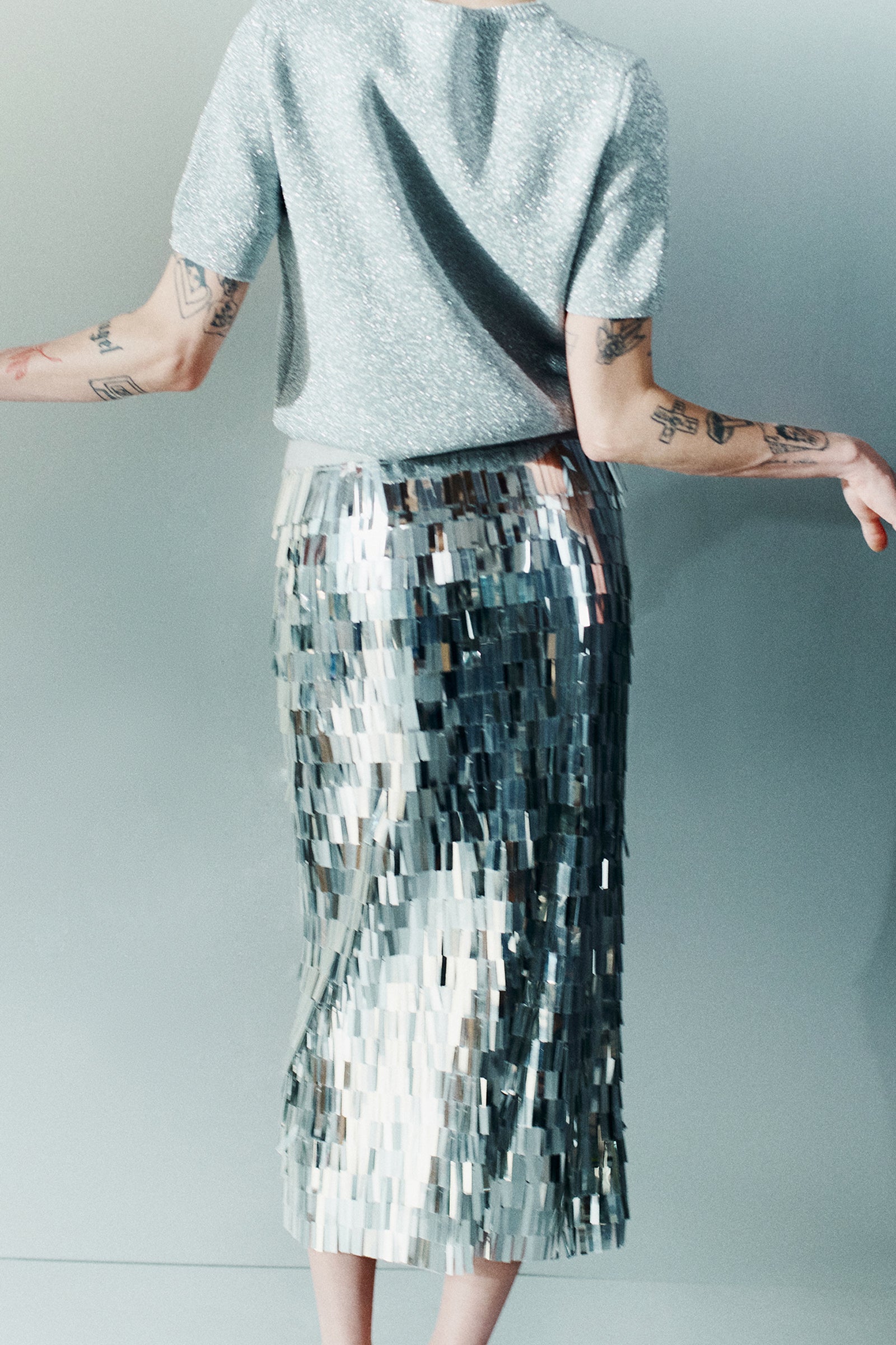 MAGLIA MANICHE CORTE IN LUREX