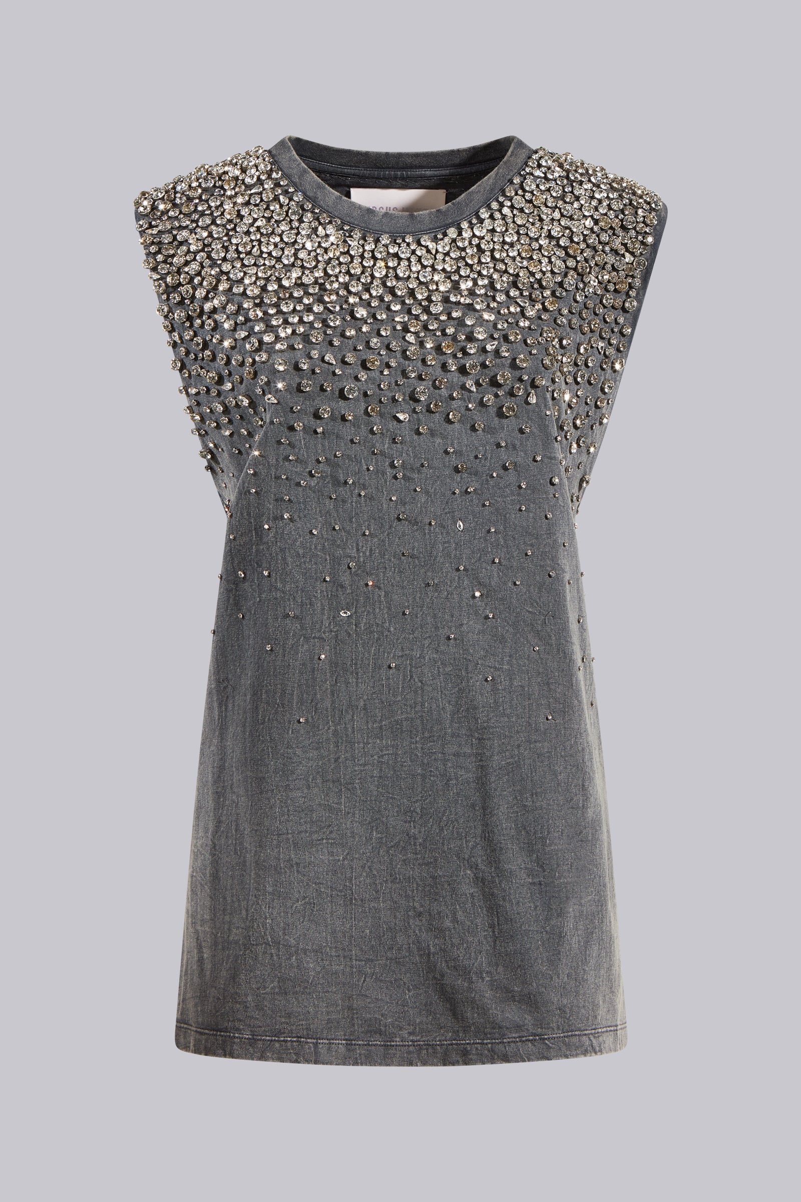 T-SHIRT CON RICAMO STRASS GIOIELLO