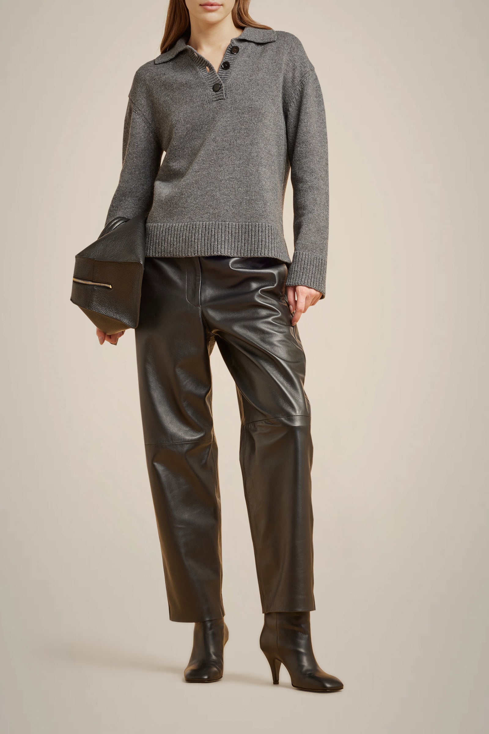 MAGLIA A POLO IN CASHMERE RICICLATO