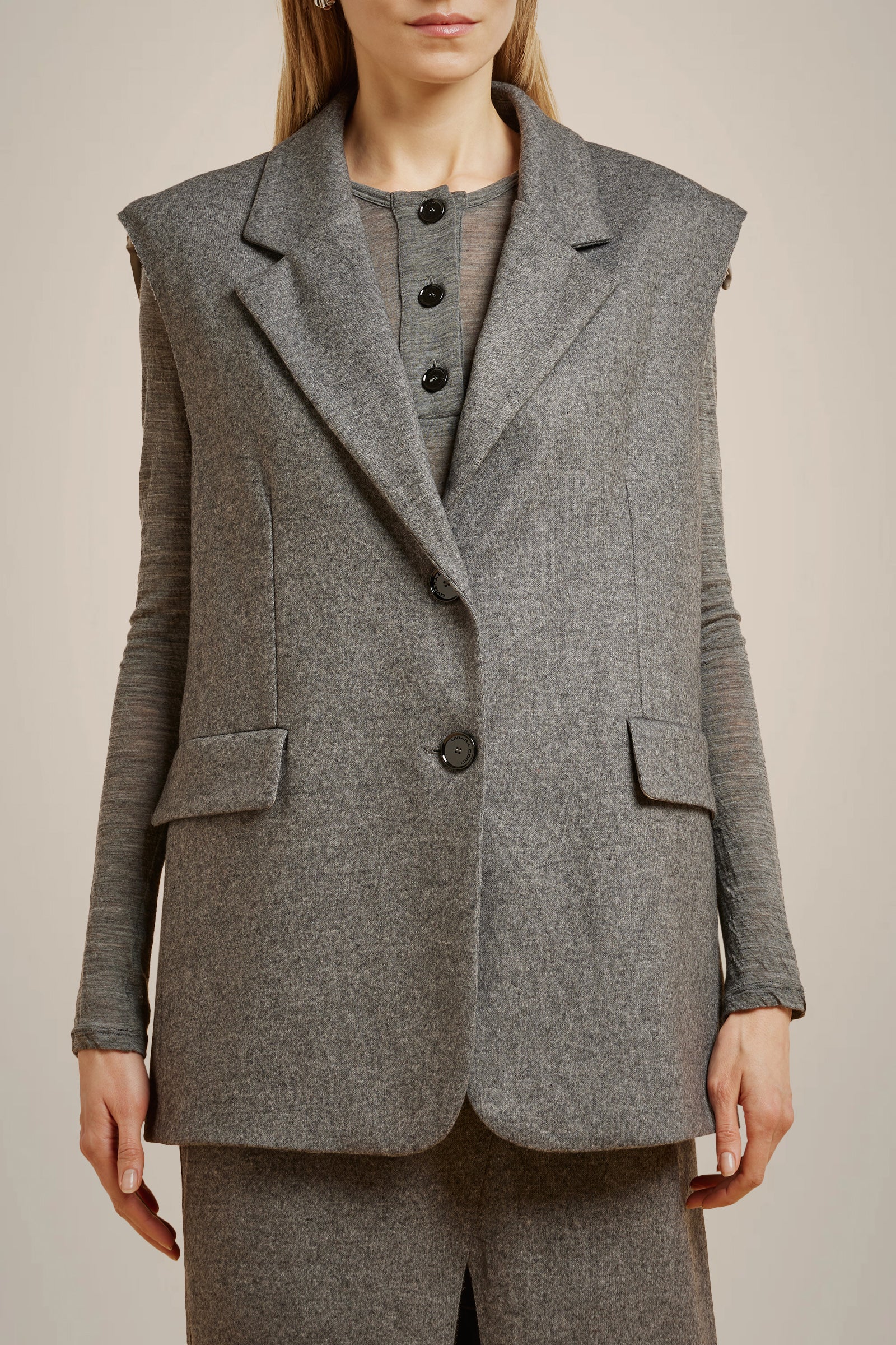 GILET IN PANNO CASHMERE