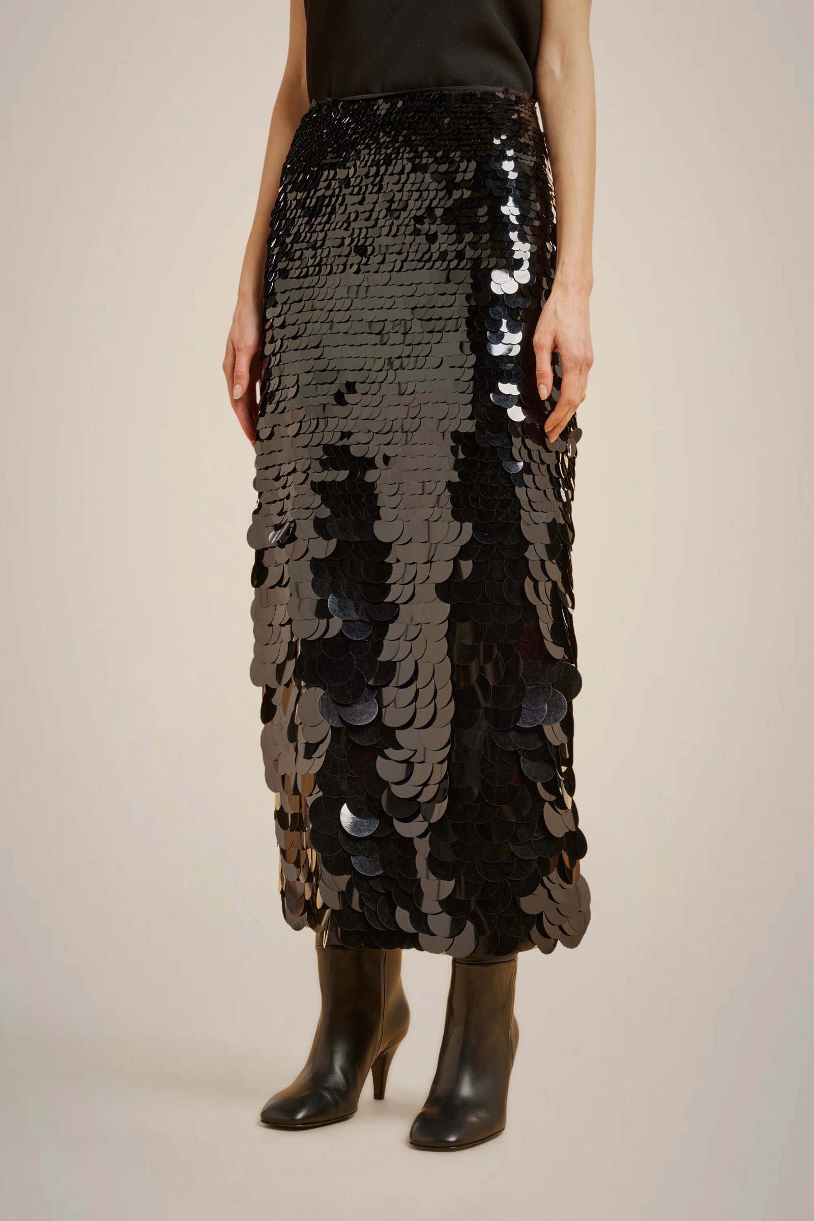 MACRO SEQUIN SKIRT