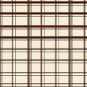 CHECK CREAM-BROWN