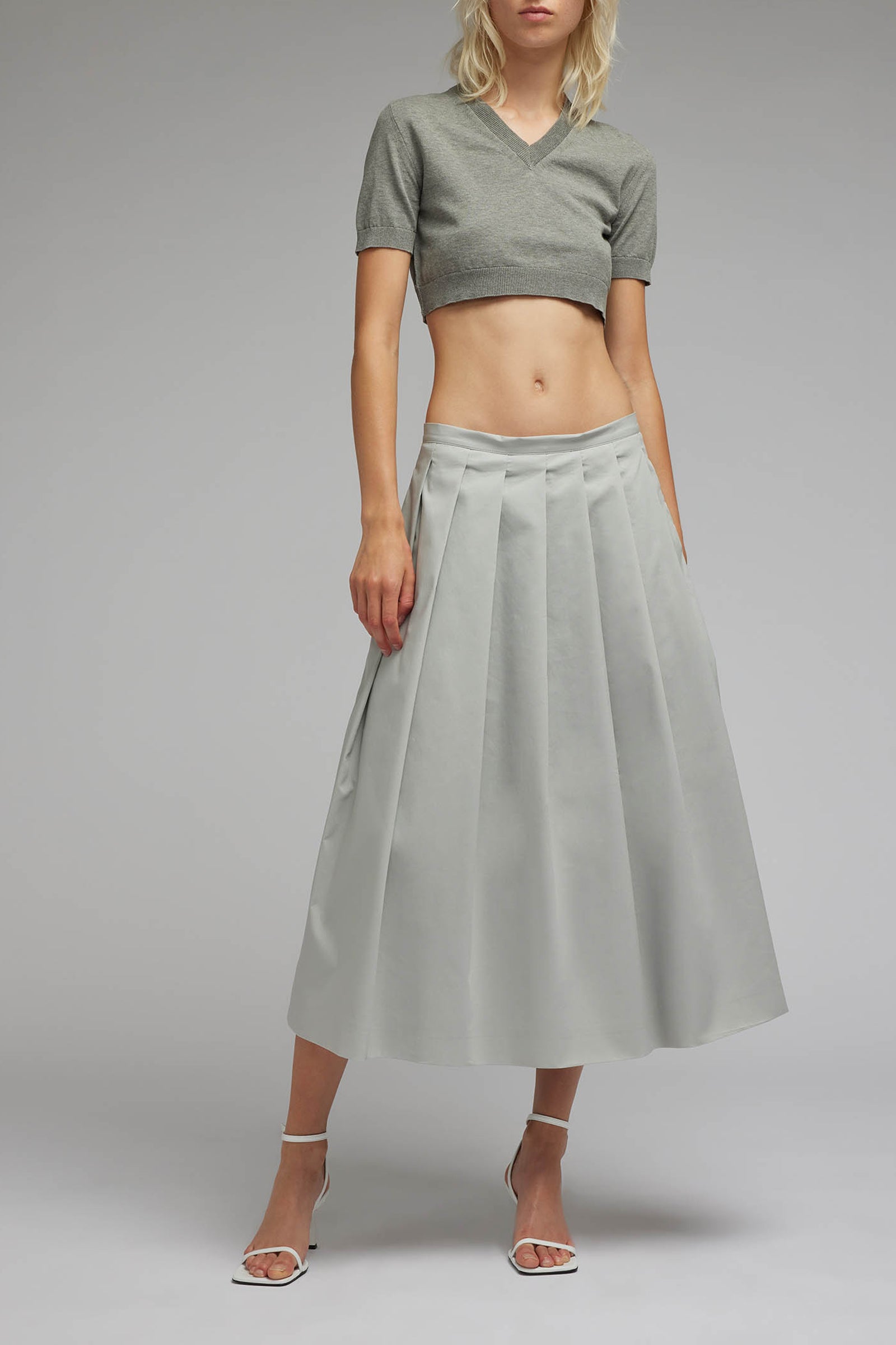 COTTON V-NECK TOP