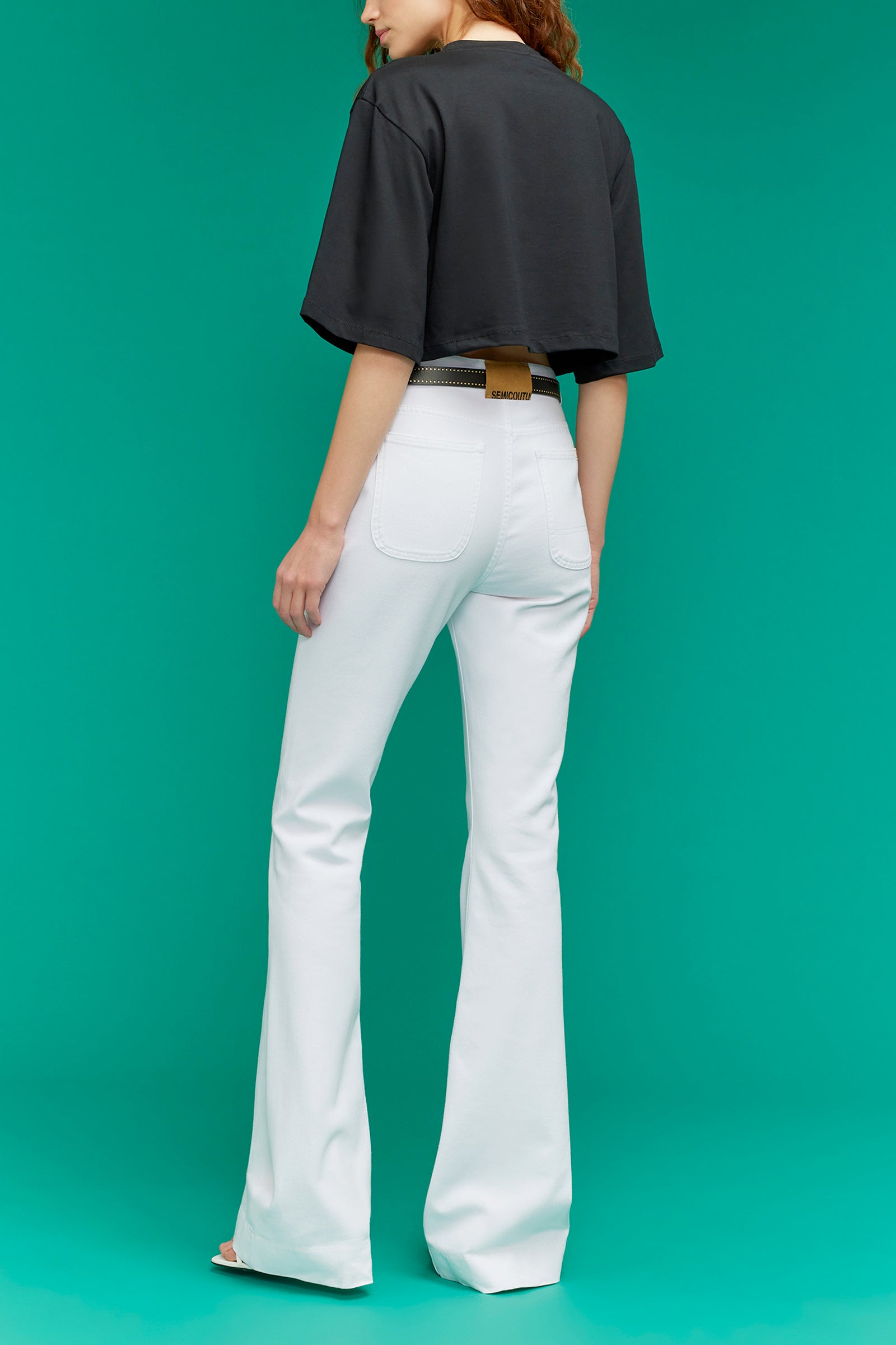 T-SHIRT IN JERSEY DI COTONE CON RICAMO STRASS