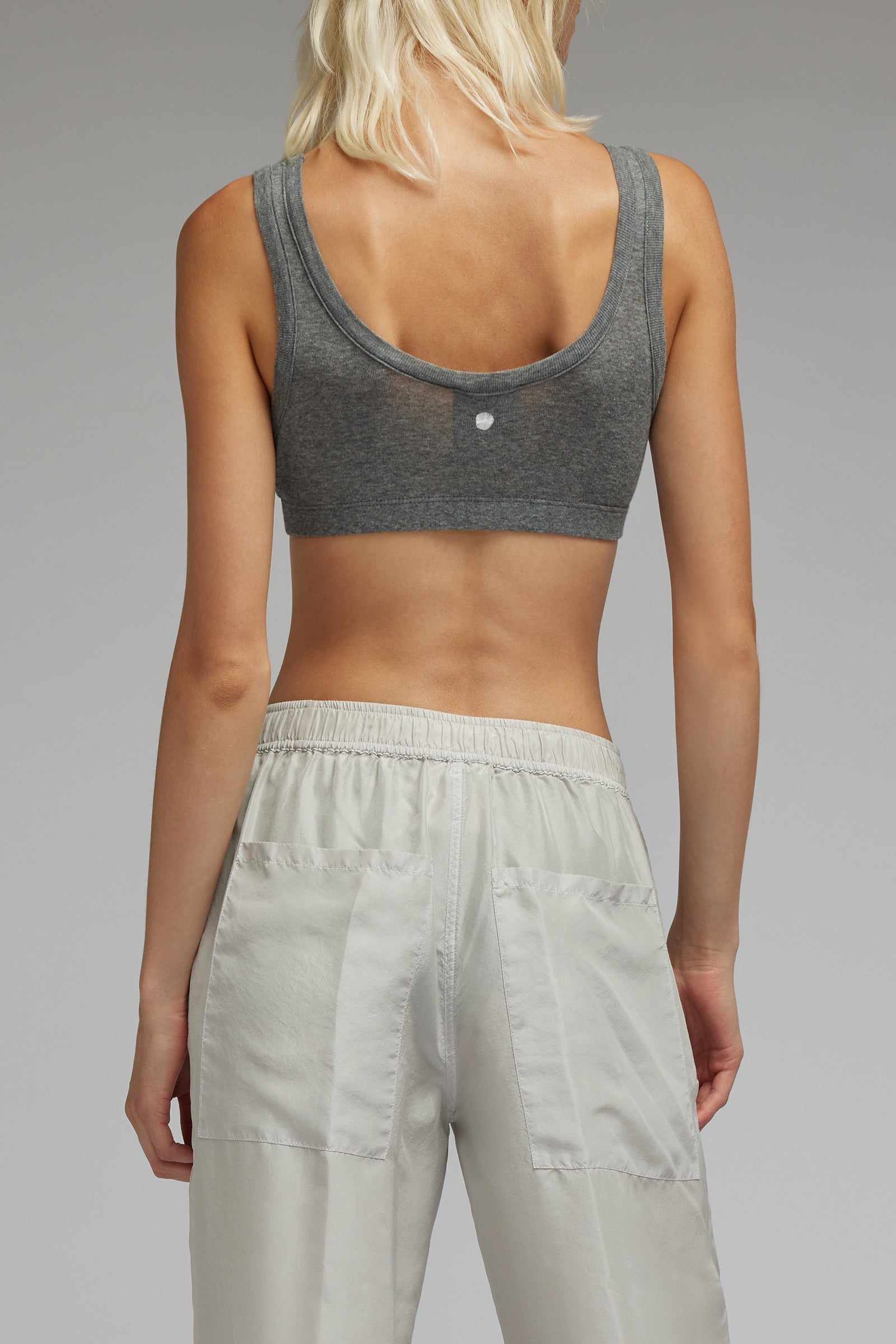 cotton ribbed jersey top