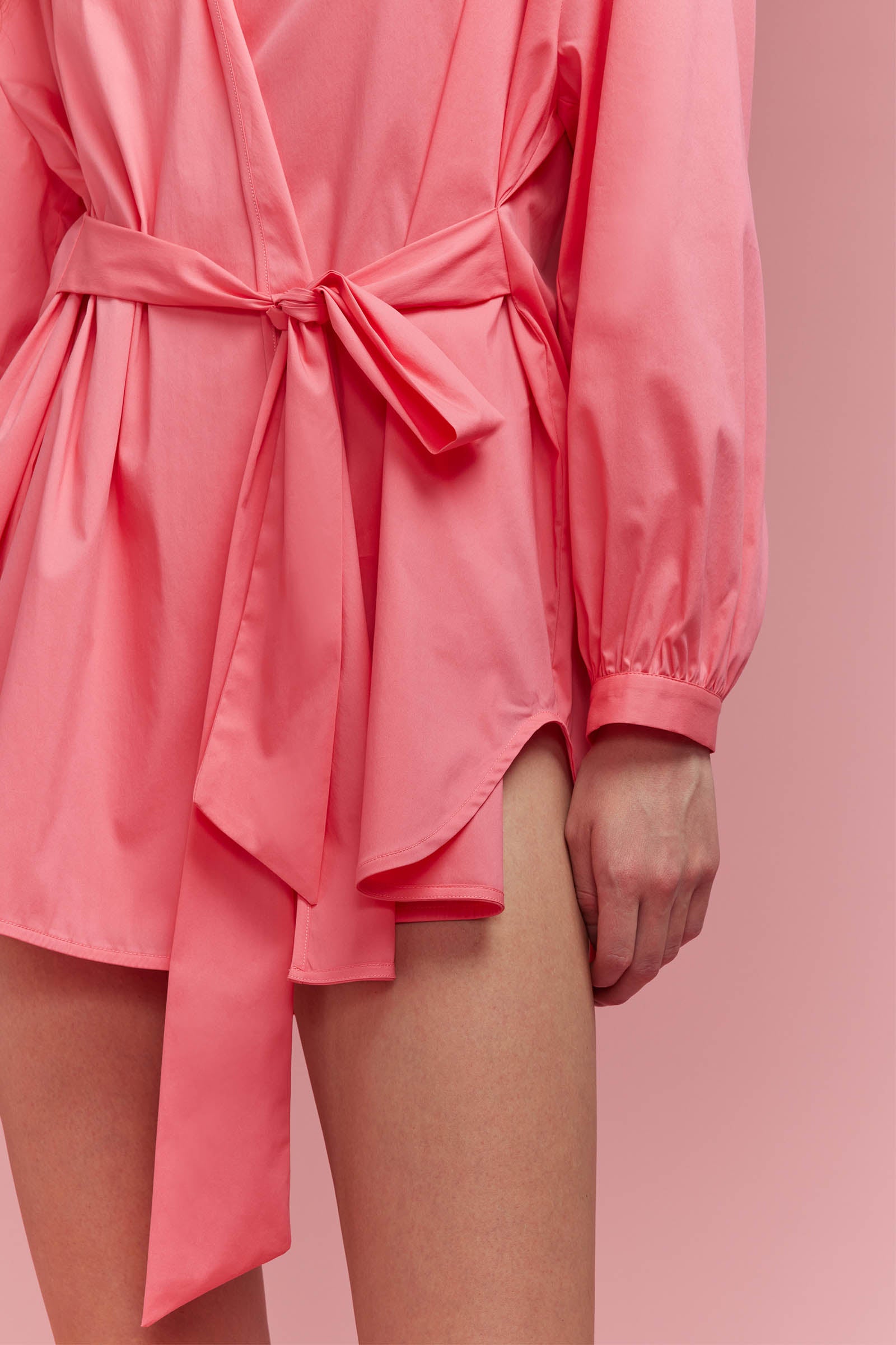 POPLIN WRAP SHIRT