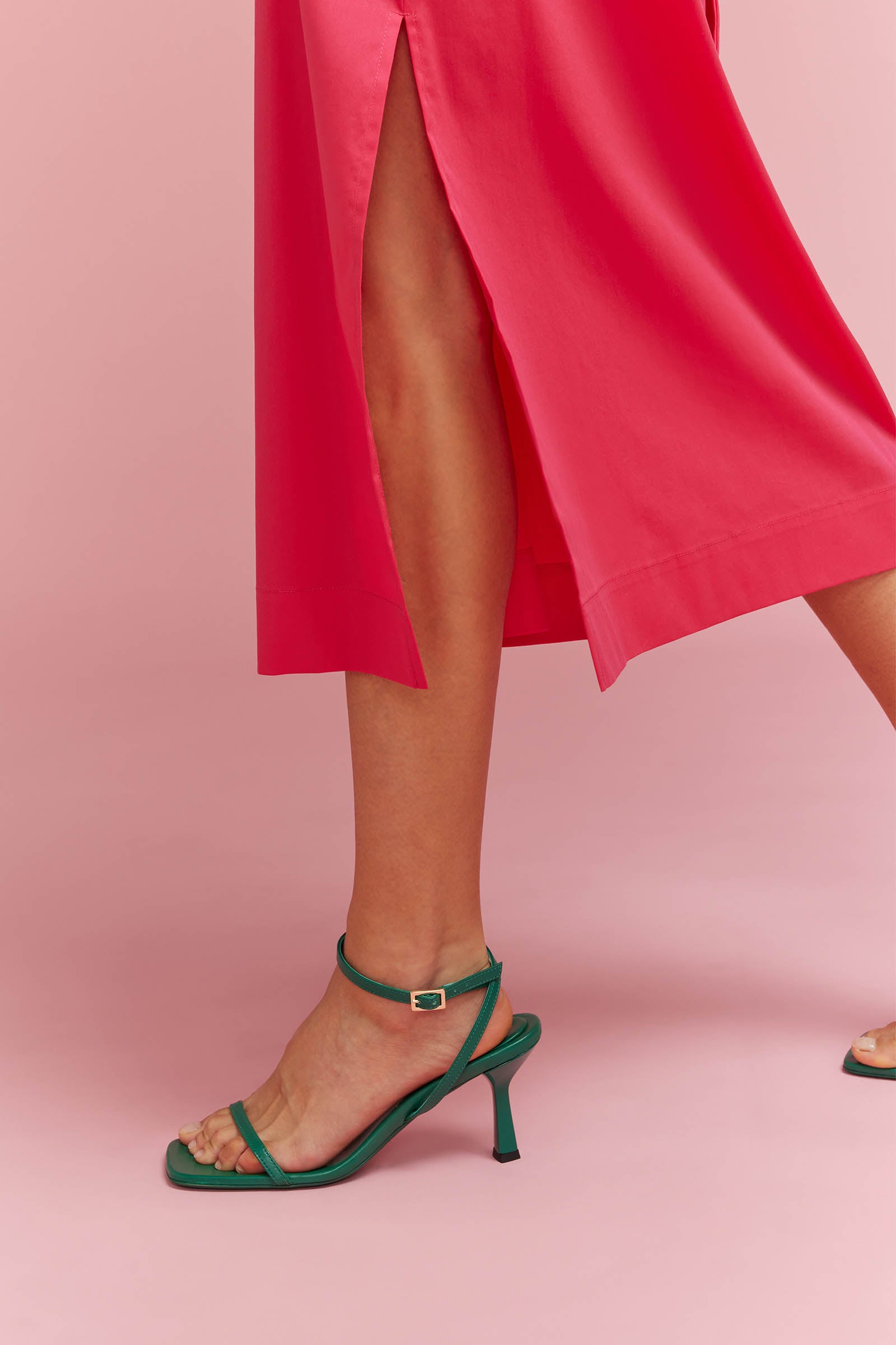 poplin dress with slit