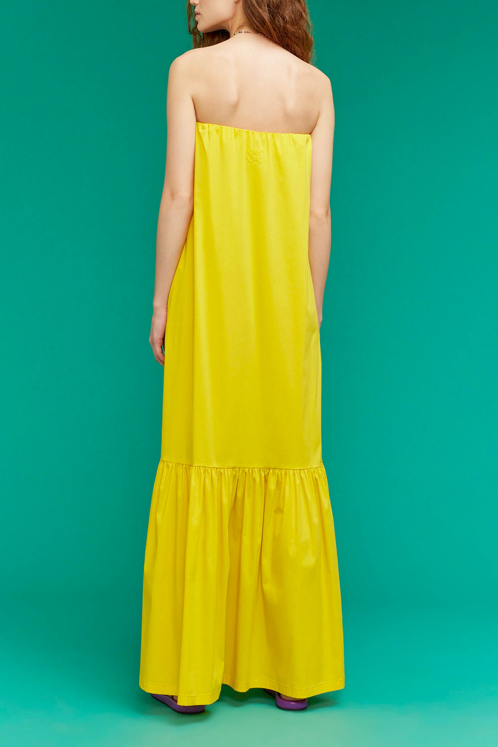 poplin bandeau dress