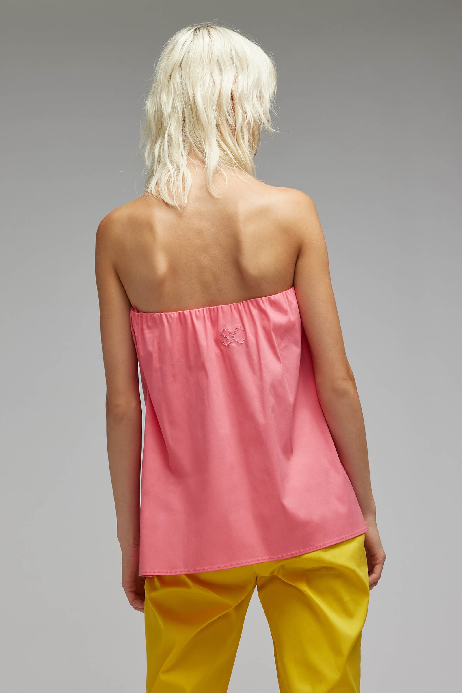 POPLIN BANDEAU TOP