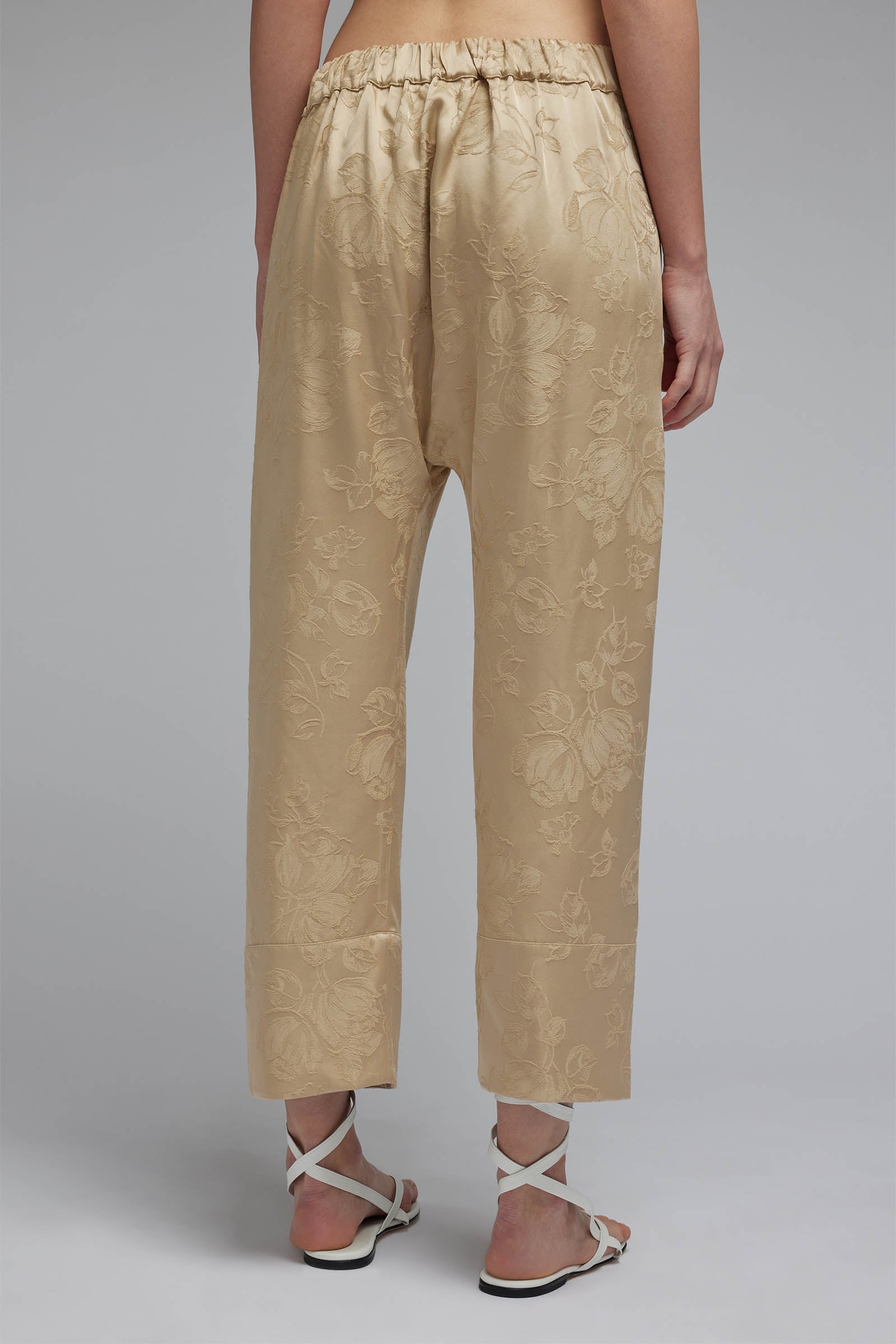 viscose jacquard trousers