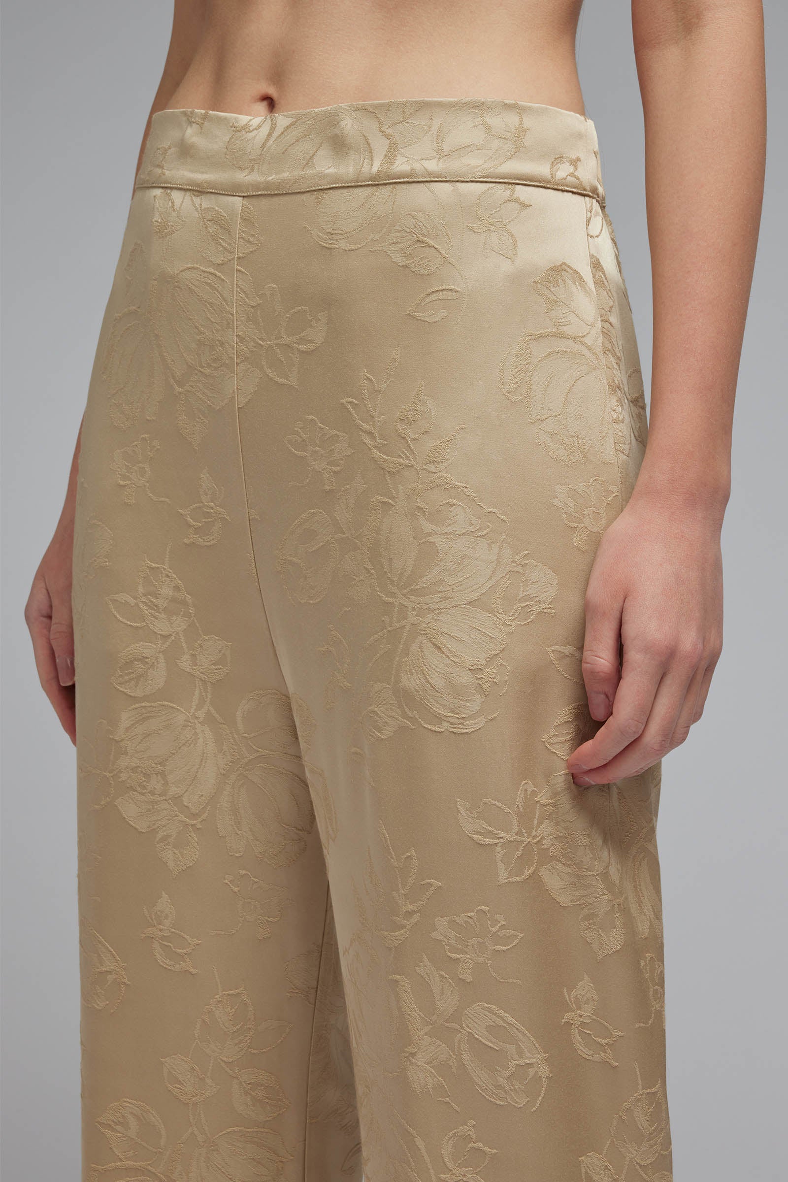 viscose jacquard trousers
