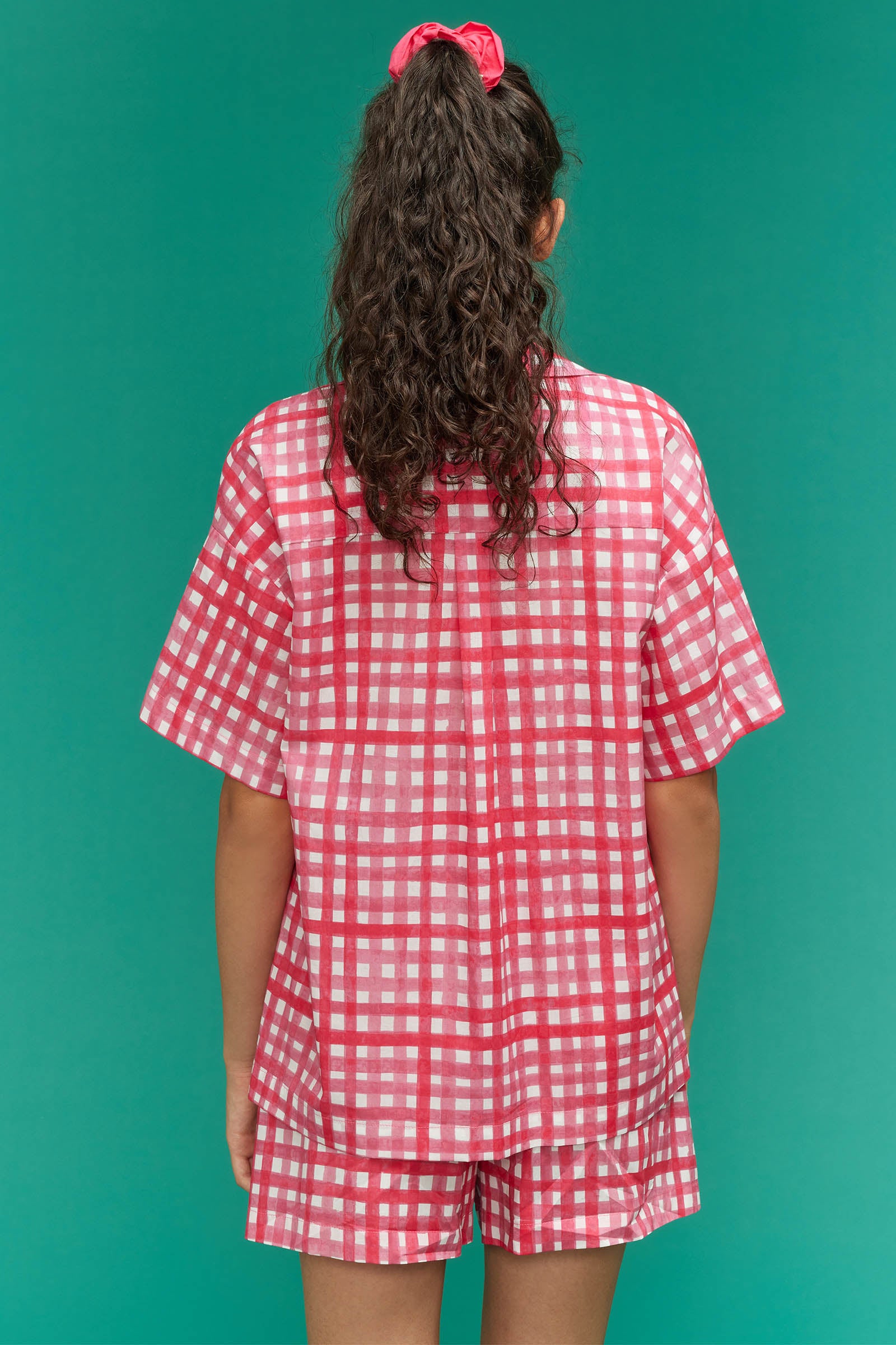 CAMICIA MANICA CORTA STAMPA CHECK