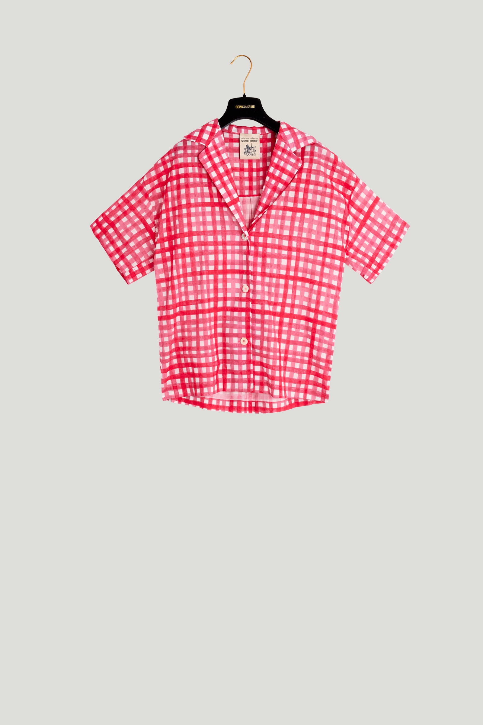 CAMICIA MANICA CORTA STAMPA CHECK