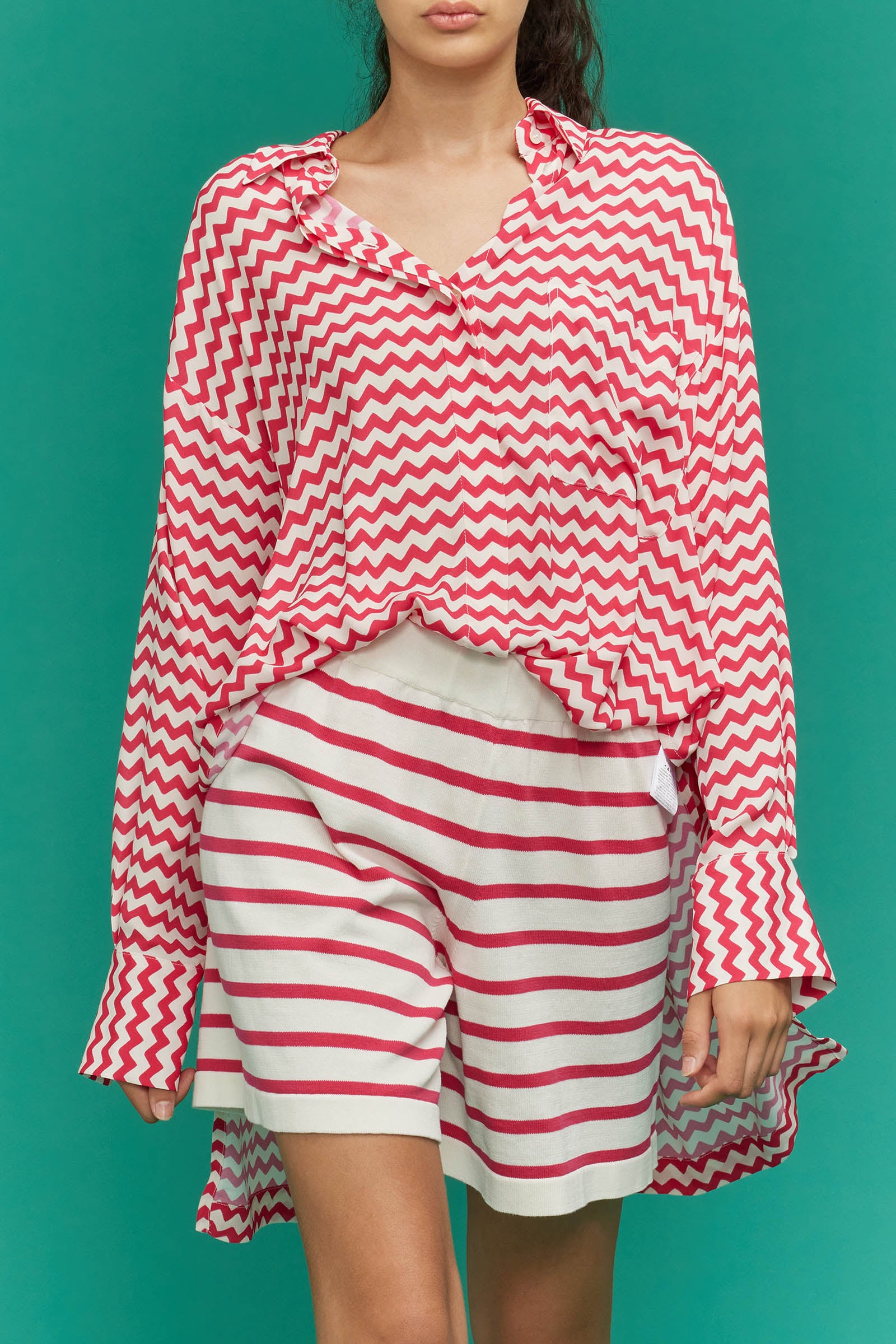 CAMICIA IN CREPE DE CHINE STAMPATO