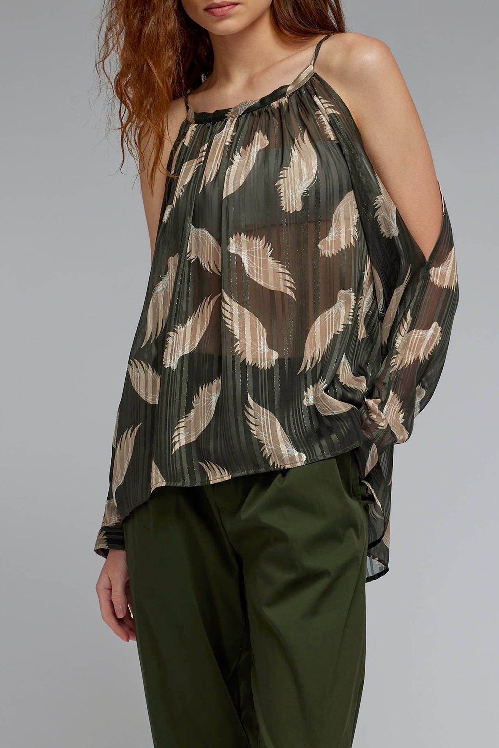 blusa poly lurex