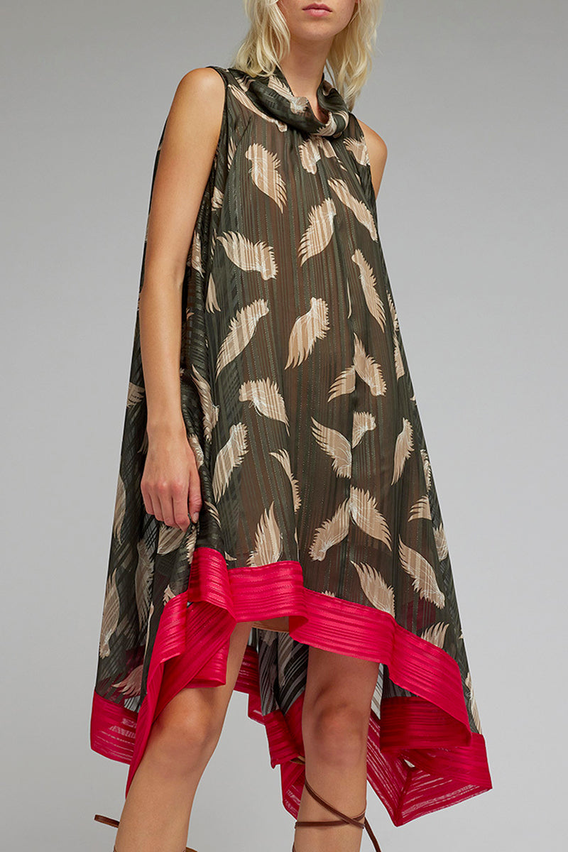 abito ampio poly lurex stampato