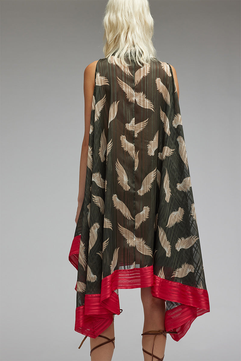 abito ampio poly lurex stampato