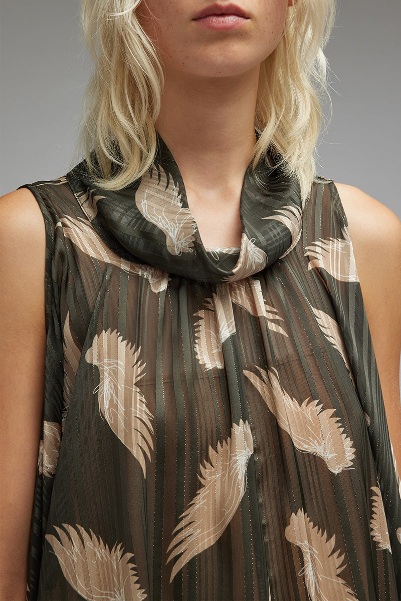 abito ampio poly lurex stampato