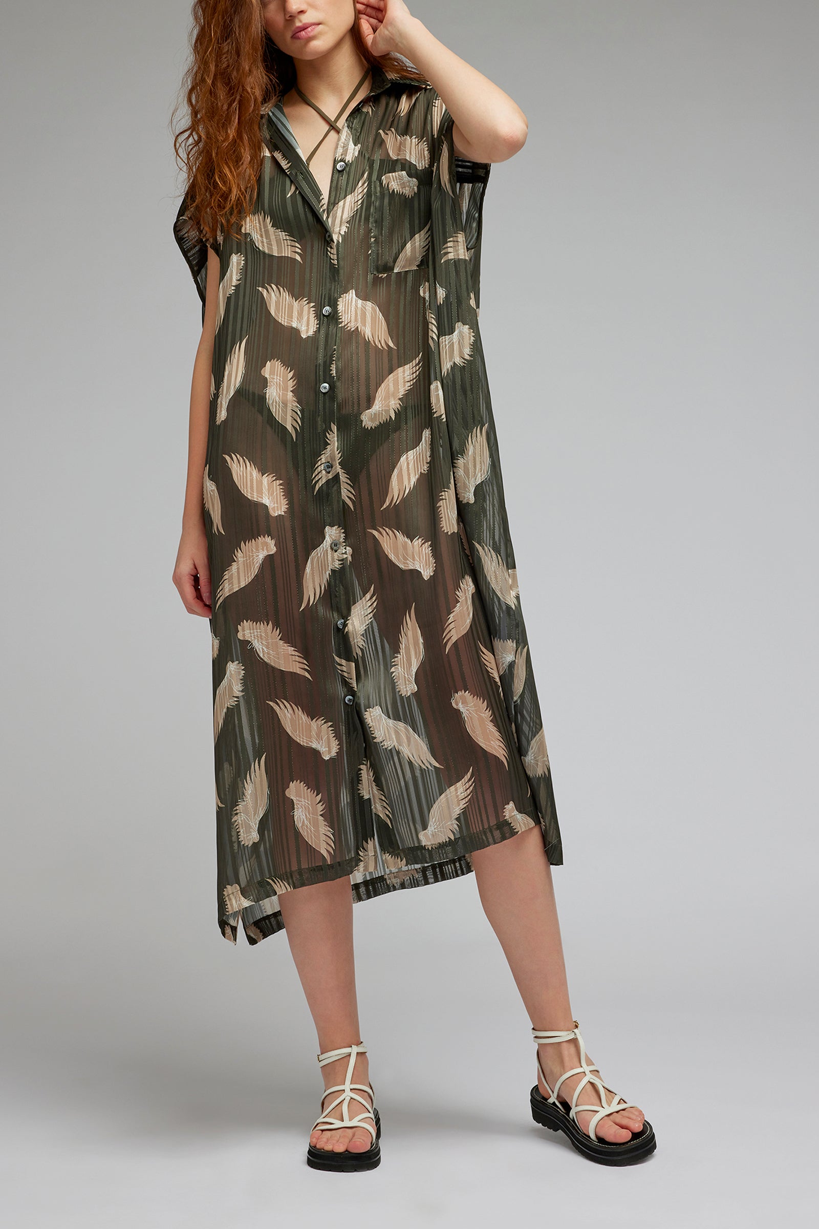 CAMICIA SMANICATA IN POLY LUREX