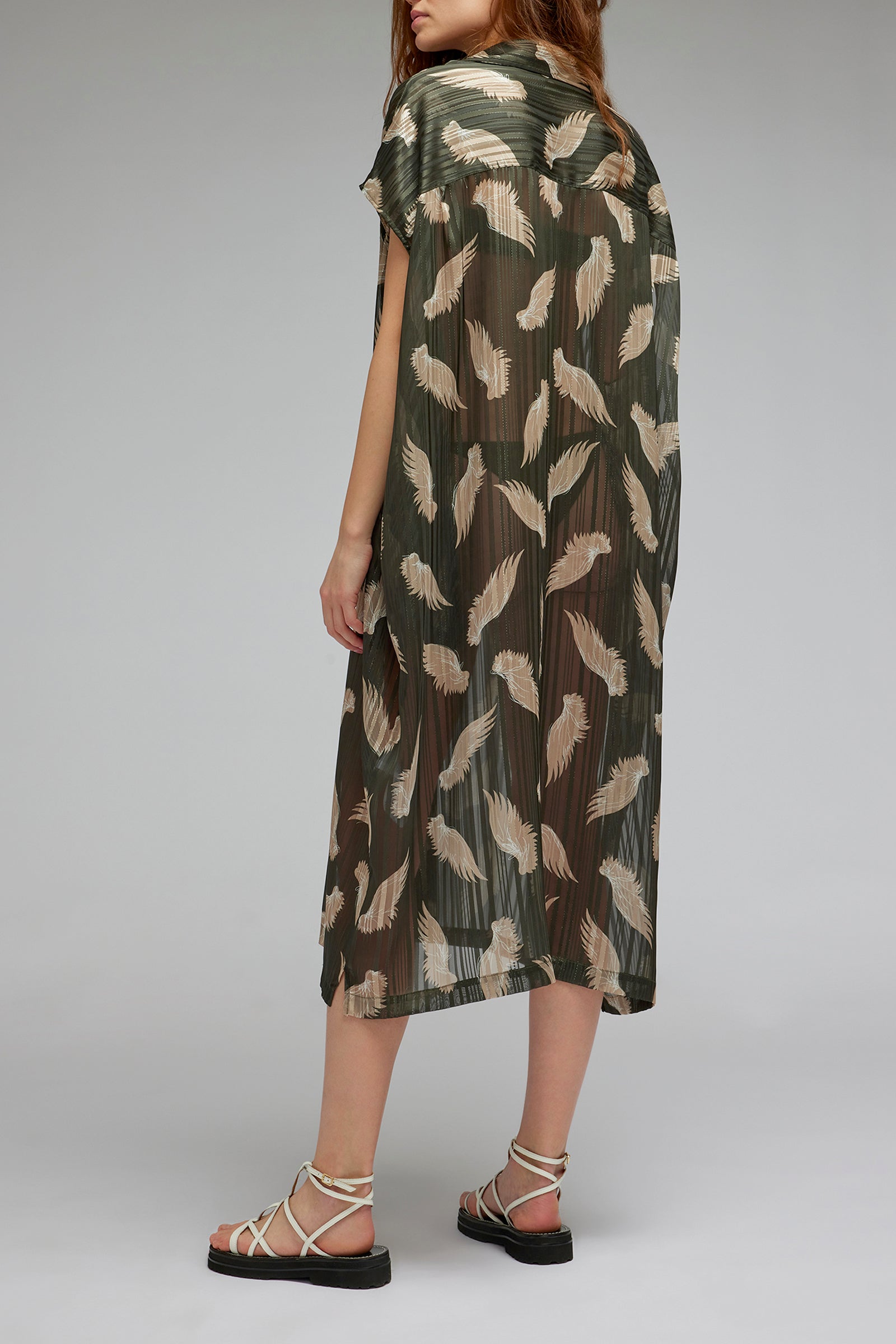 CAMICIA SMANICATA IN POLY LUREX