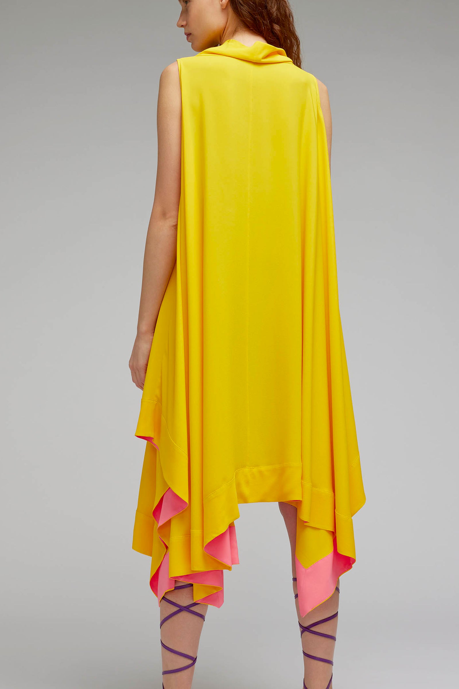 abito crepe de chine ampio
