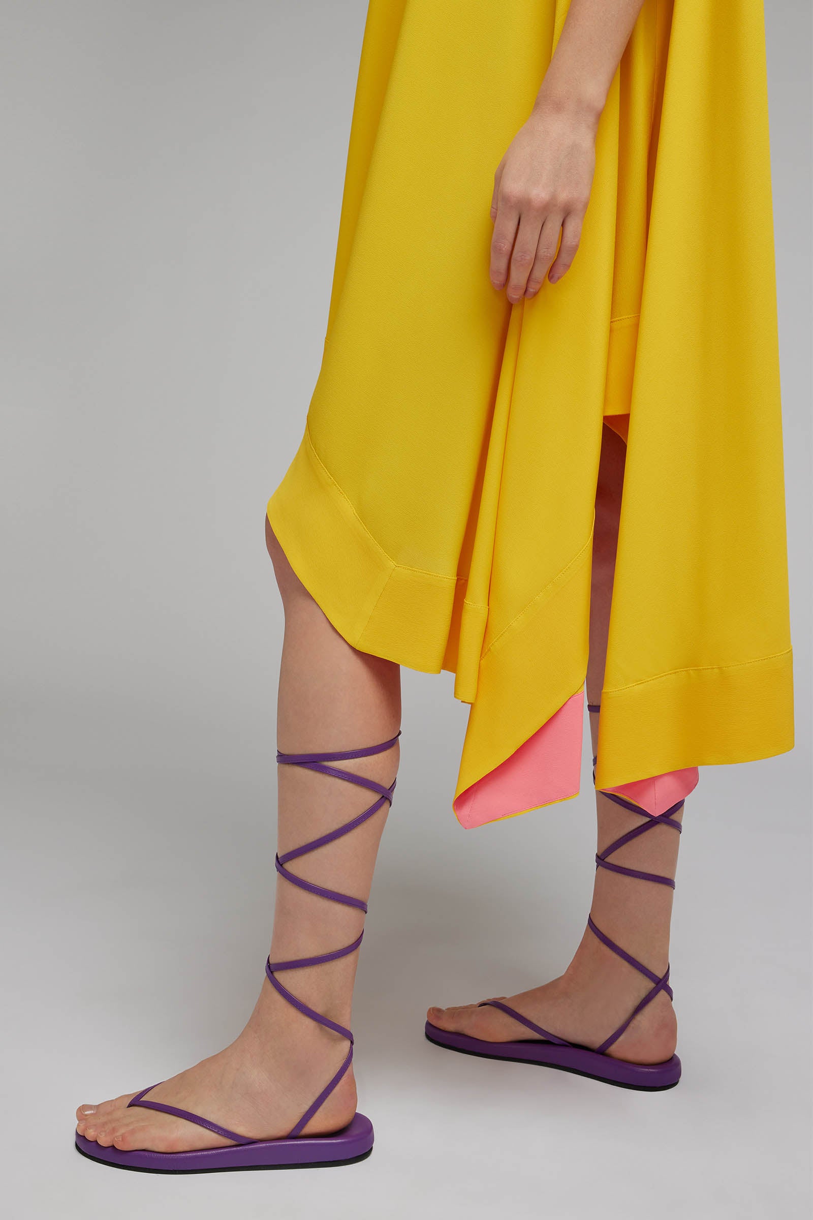 abito crepe de chine ampio