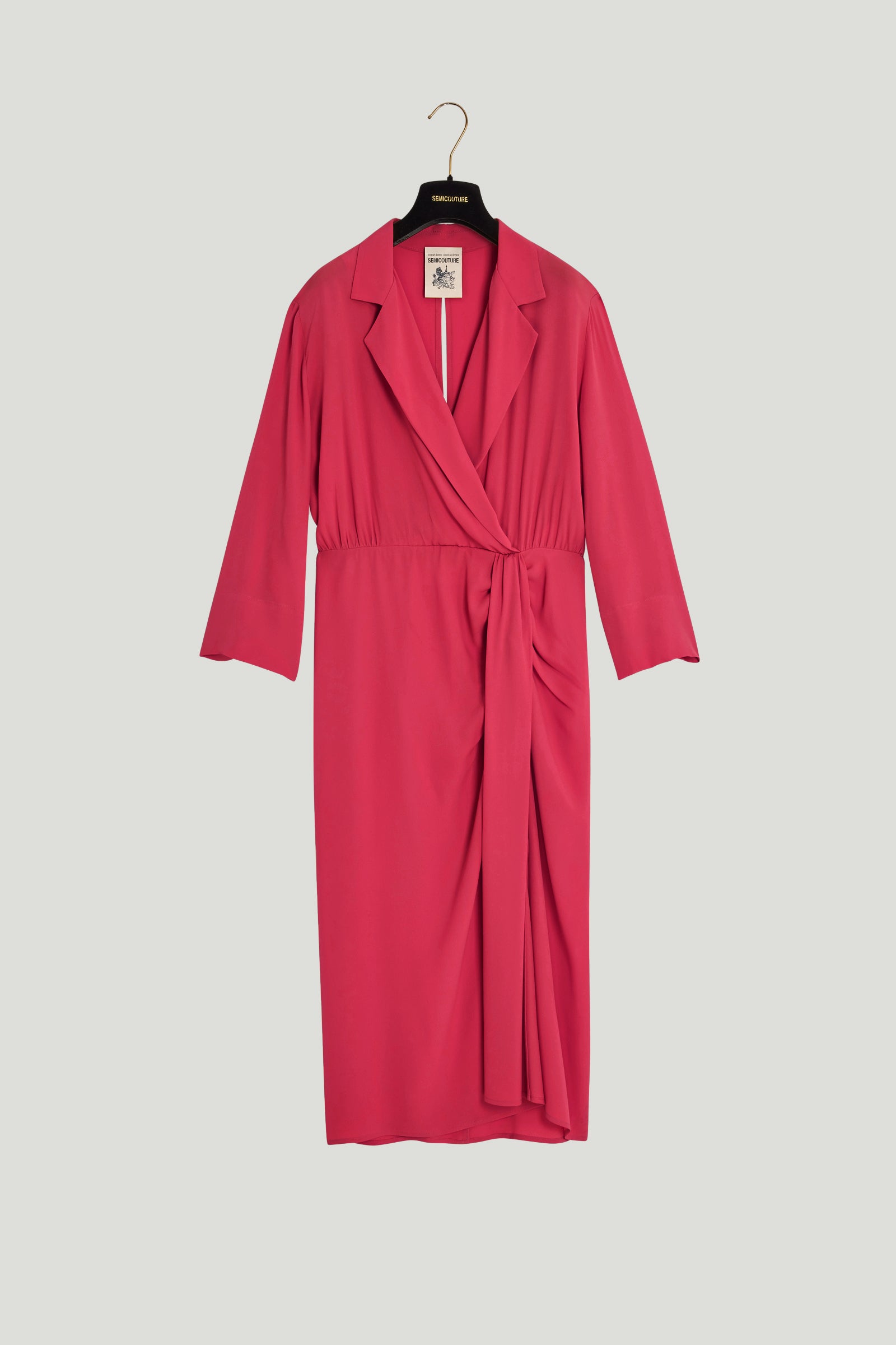 crepe de chine dress with dart