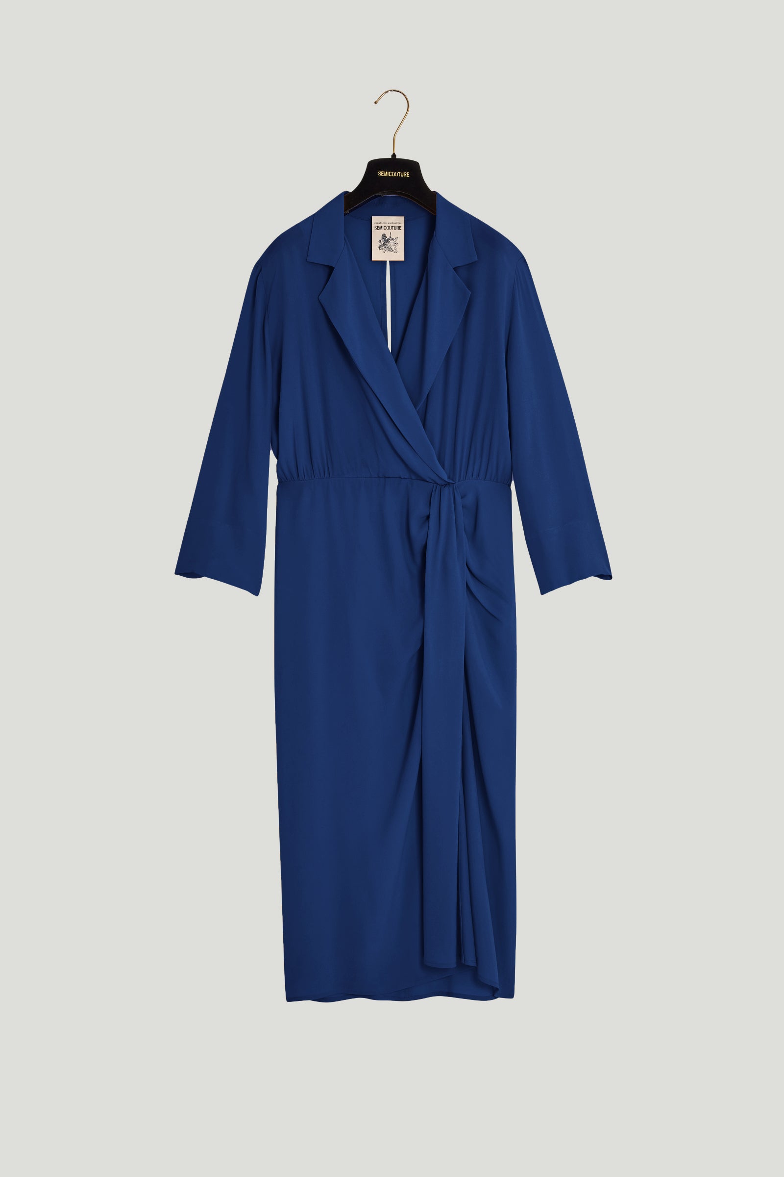 crepe de chine dress with dart