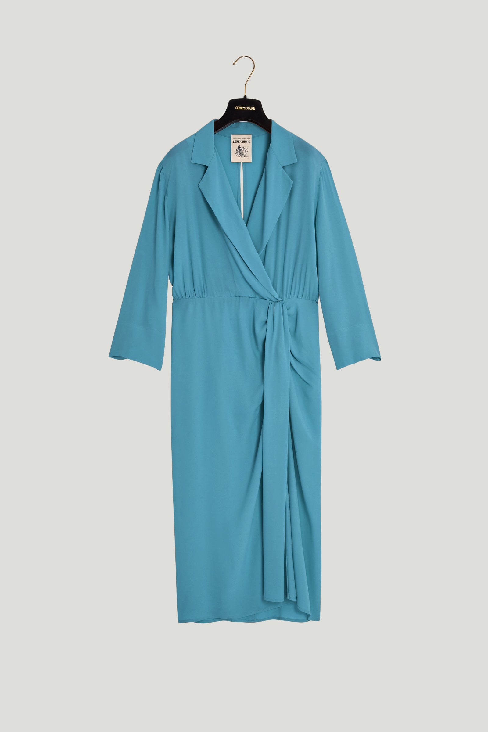 crepe de chine dress with dart