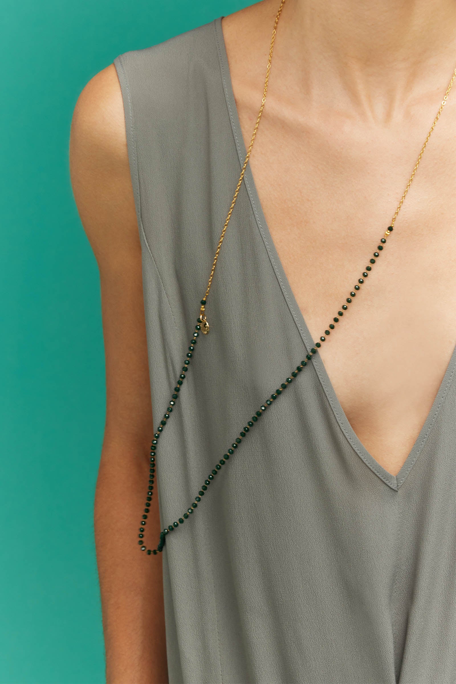 crepe de chine v-neck dress