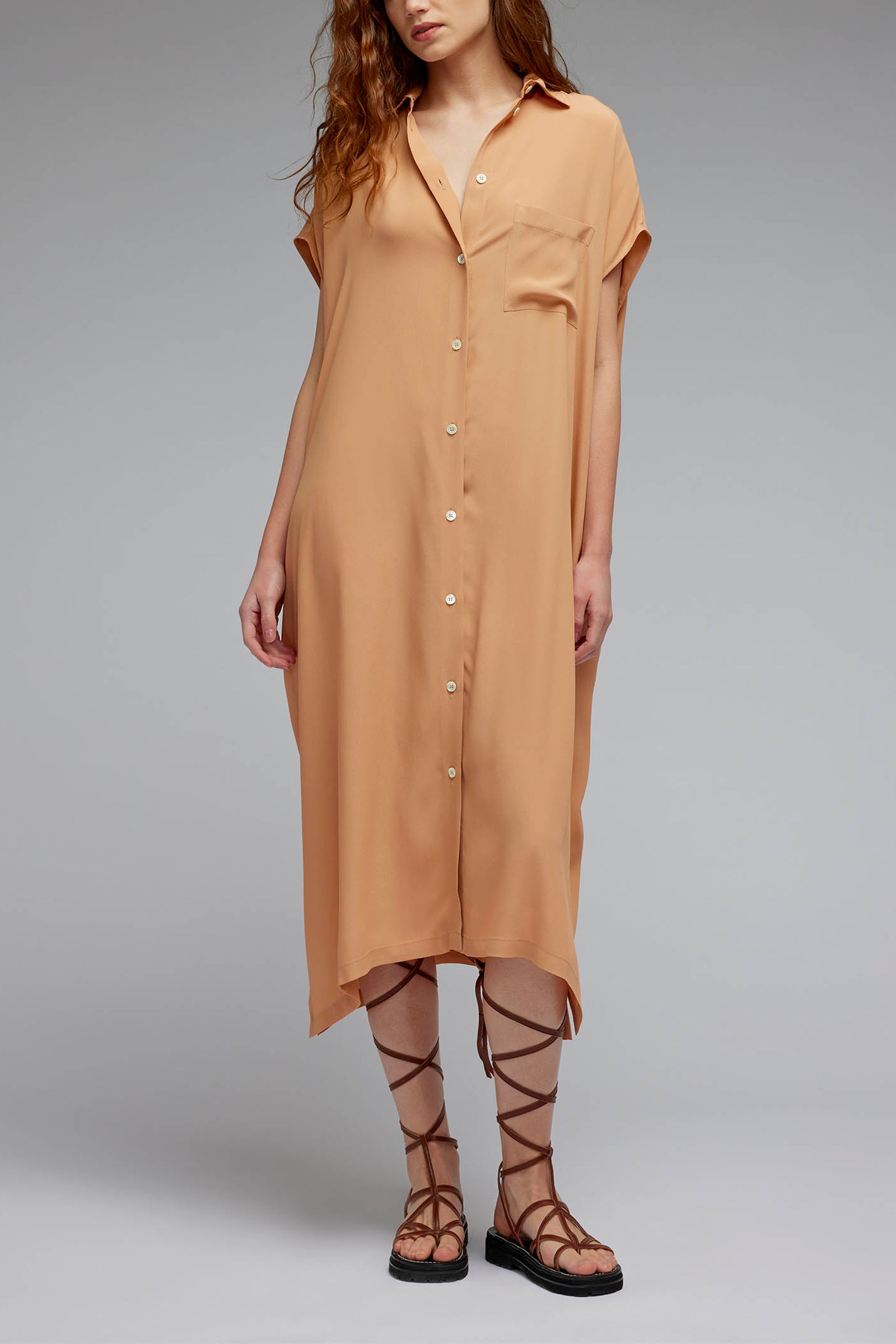 crepe de chine sleeveless shirt