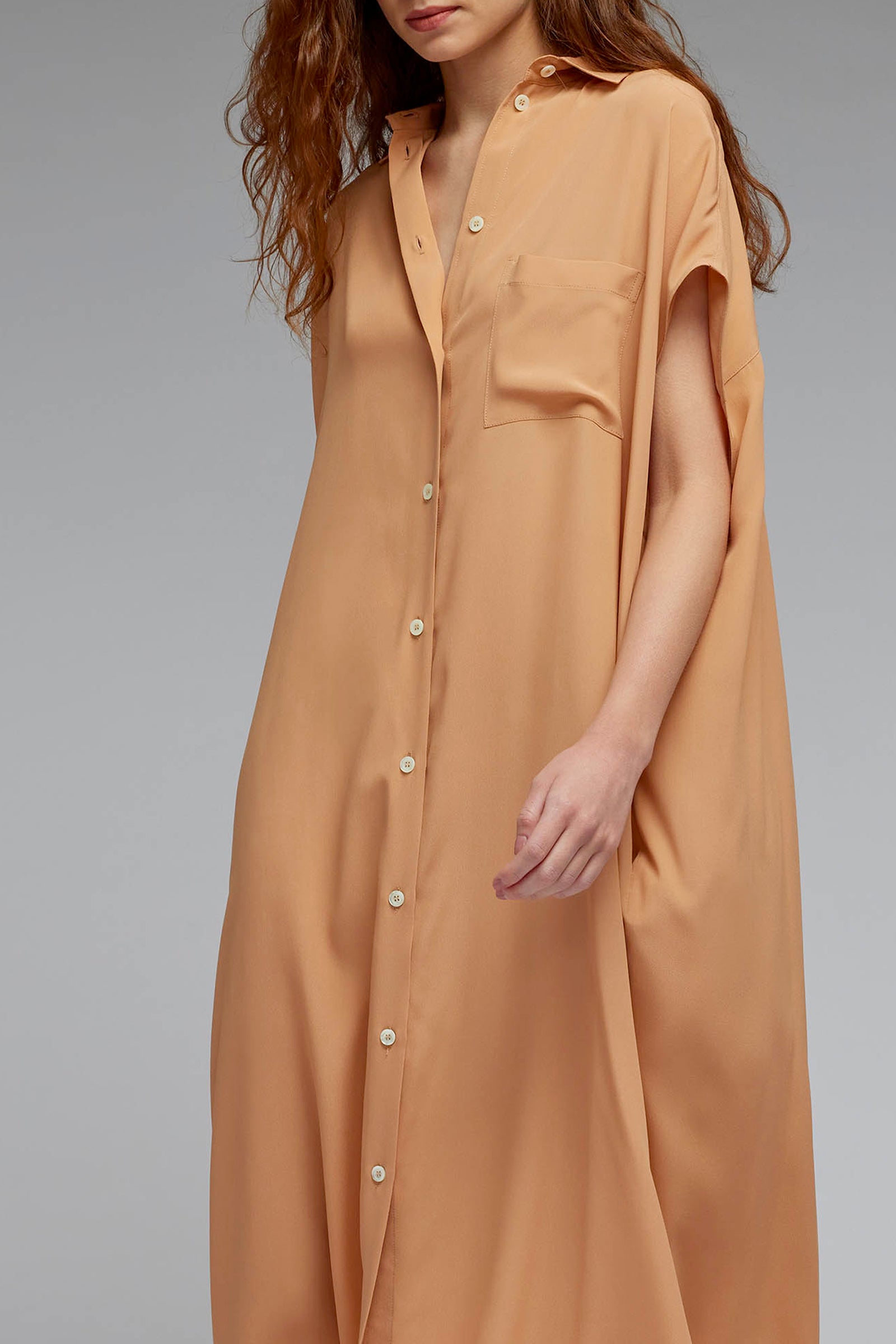 crepe de chine sleeveless shirt